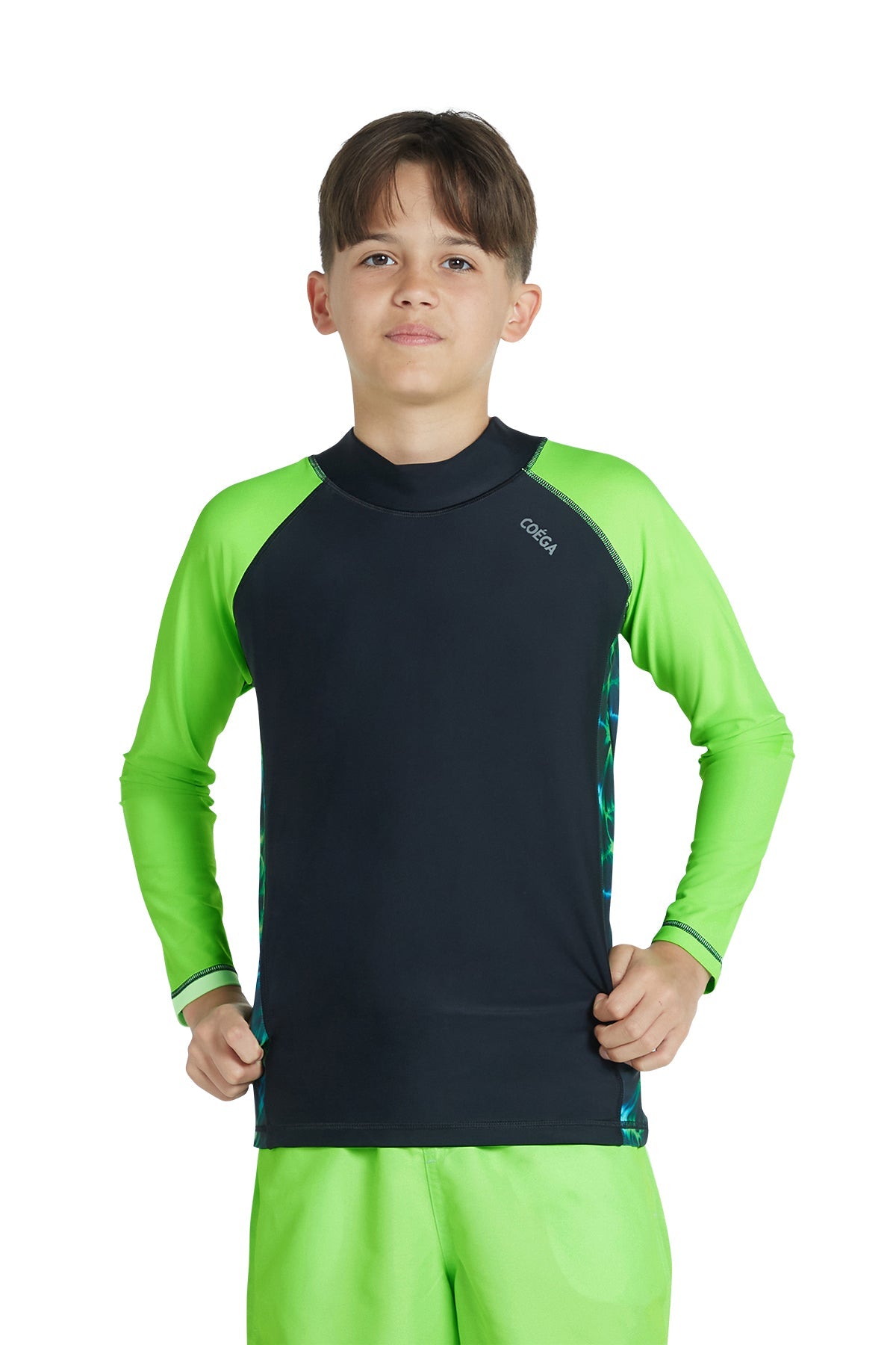 Boys Long Sleeve Side Tie Dye AOP Rashguard