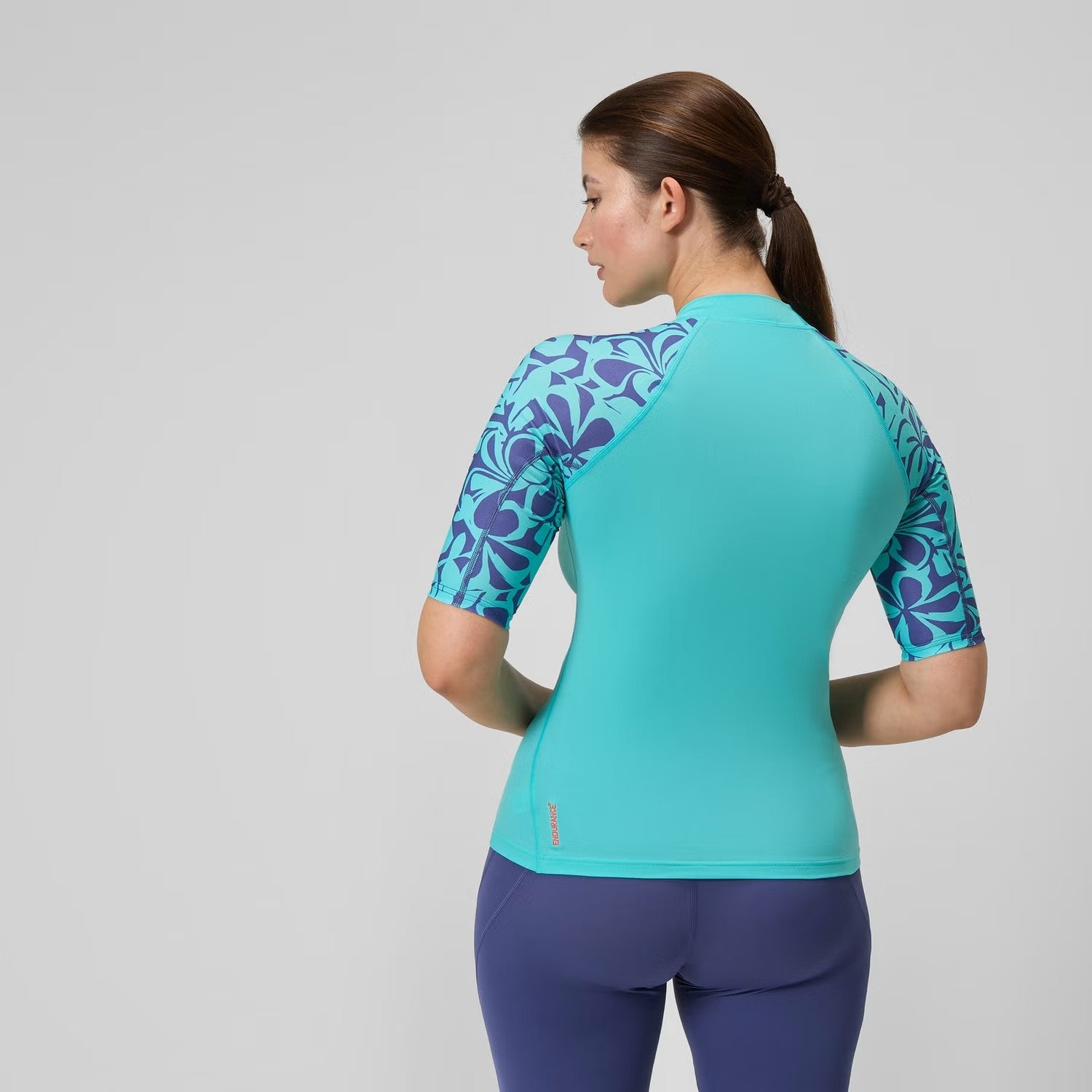 Womens Printed Short Sleeve Rash Top