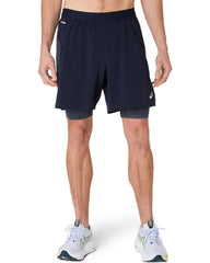 Mens Road 2 in 1 7 Inch Short