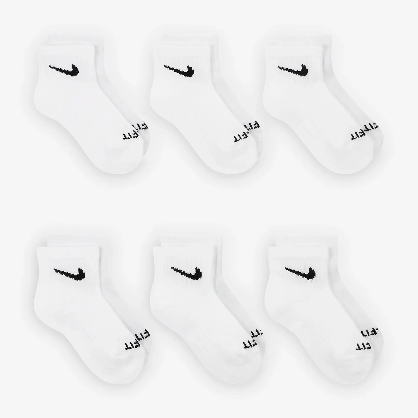 6 Pack Kids Performance Basic Quarter Socks