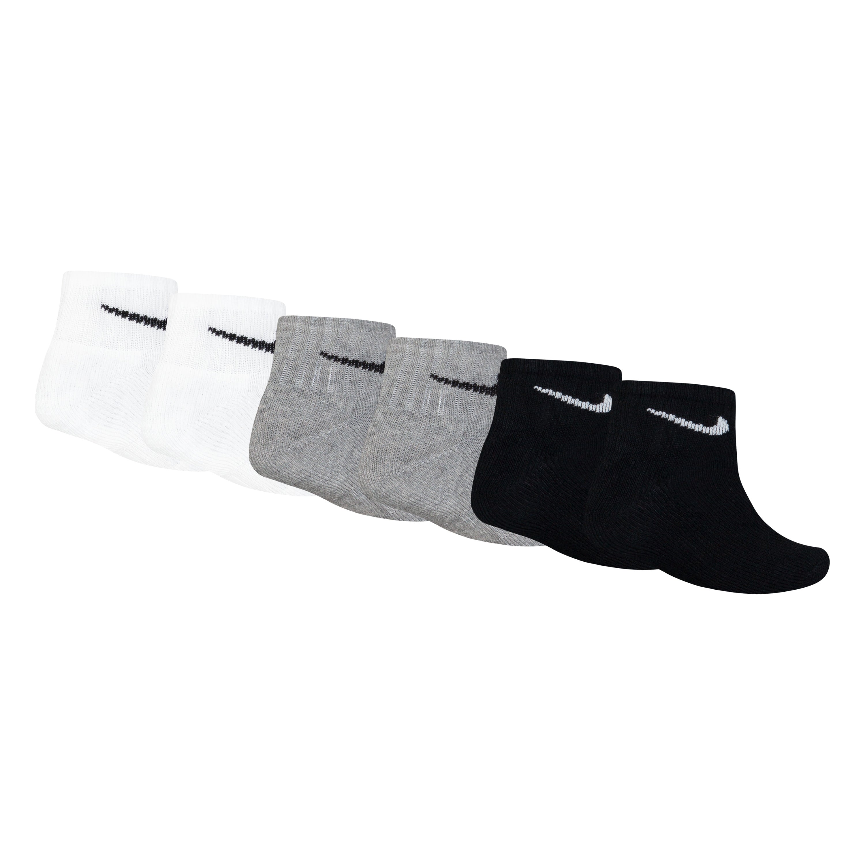 6 Pack Kids Performance Basic Quarter Socks