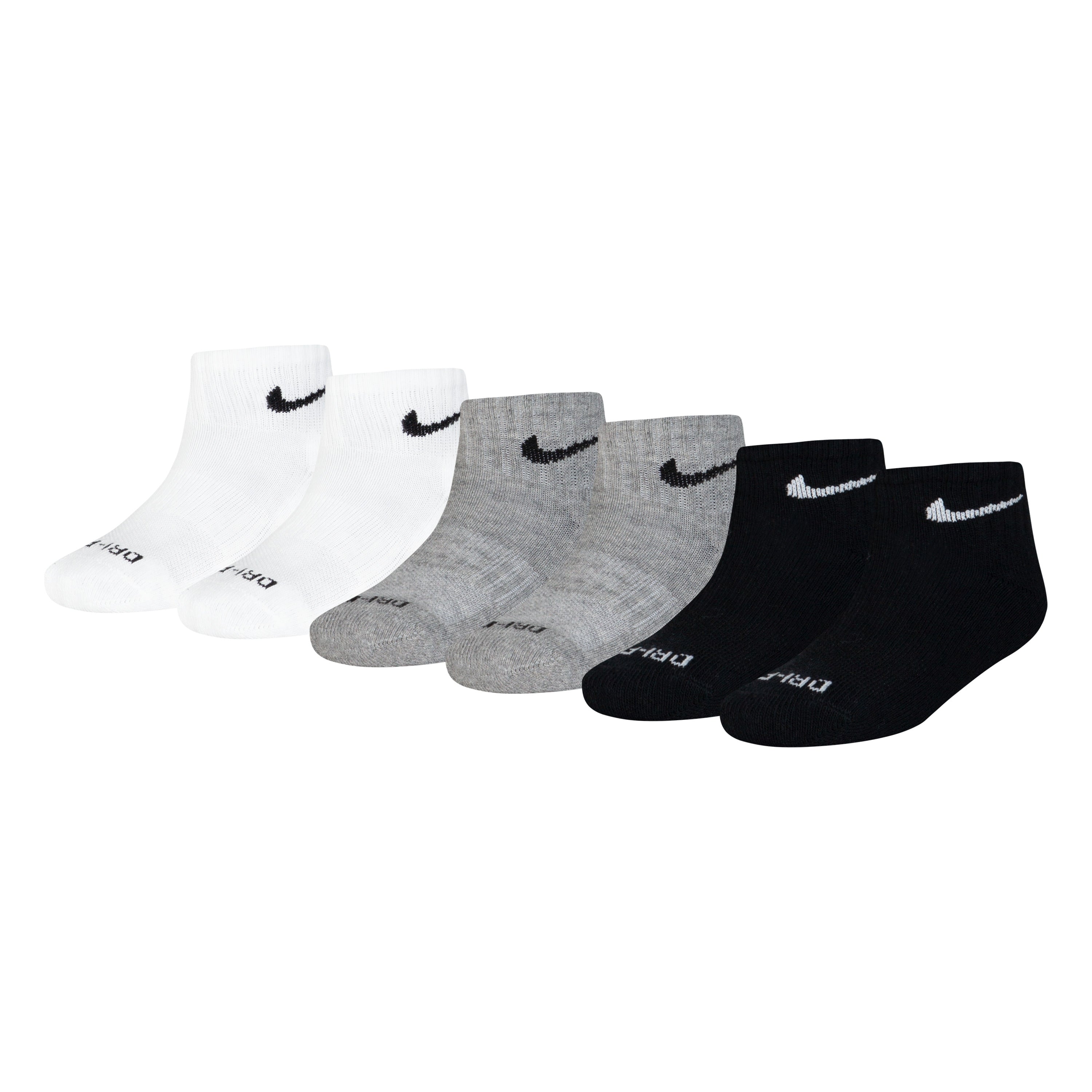 6 Pack Kids Performance Basic Quarter Socks