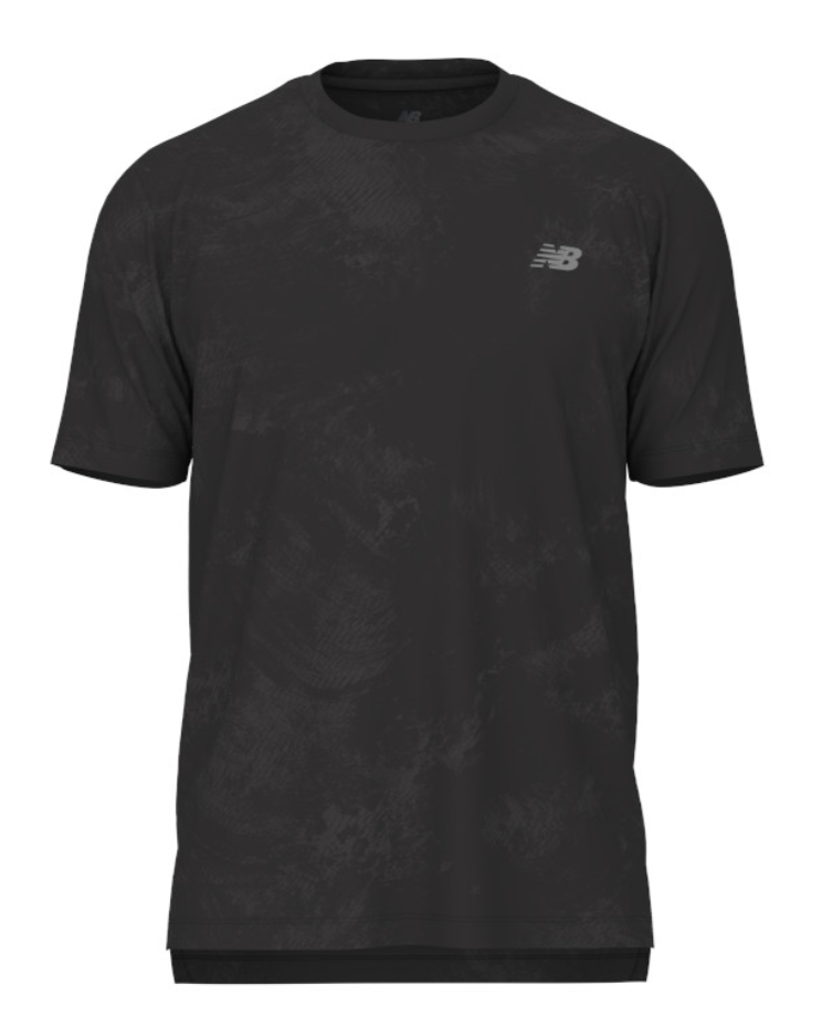 Mens Athletics Printed Run Short Sleeve T-Shirt