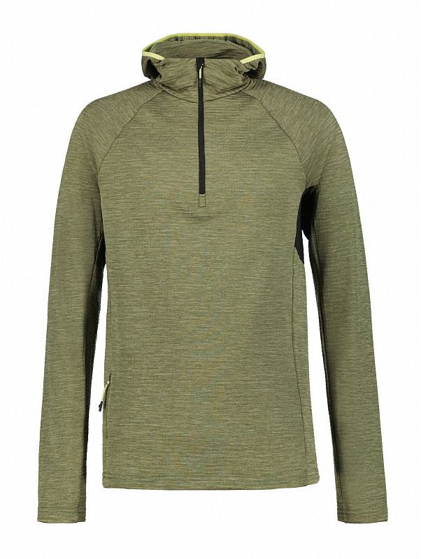 Mens Rukka Mustis 1/4 Zip Hooded Midlayer Top