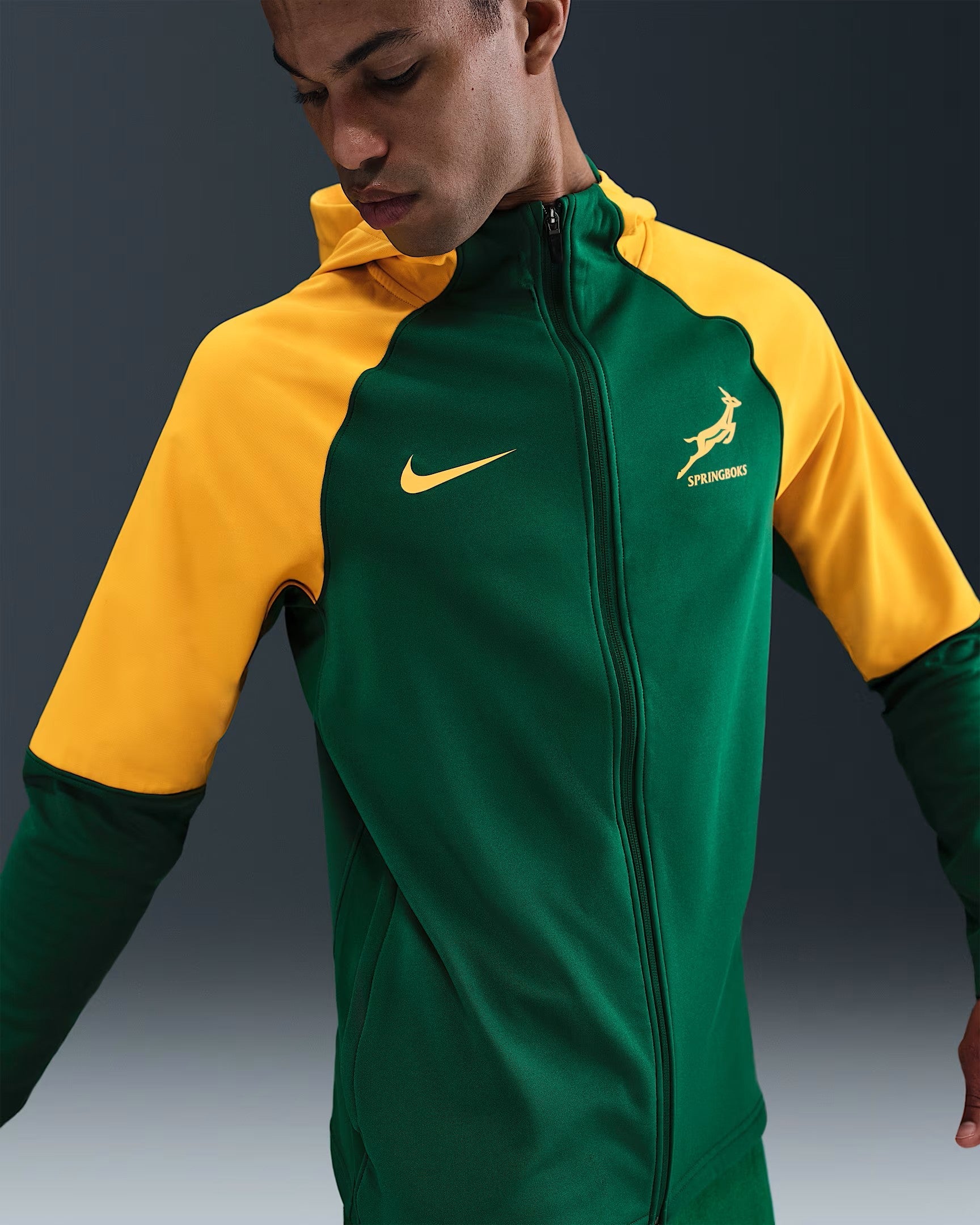 Mens Springboks FZ Training Hoodie