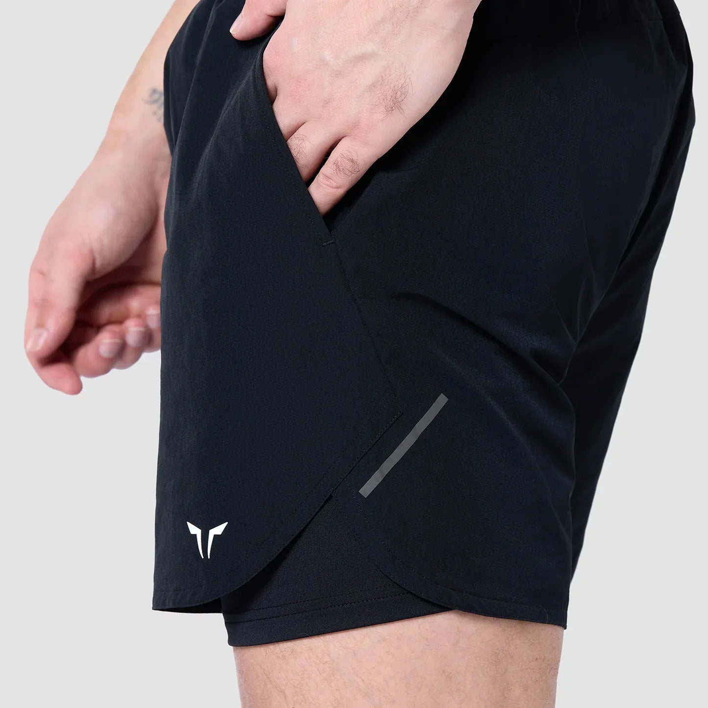 Mens T-Dry 2 in 1 5 inch Short
