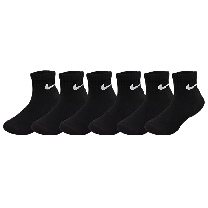 6 Pack Kids Performance Basic Quarter Socks