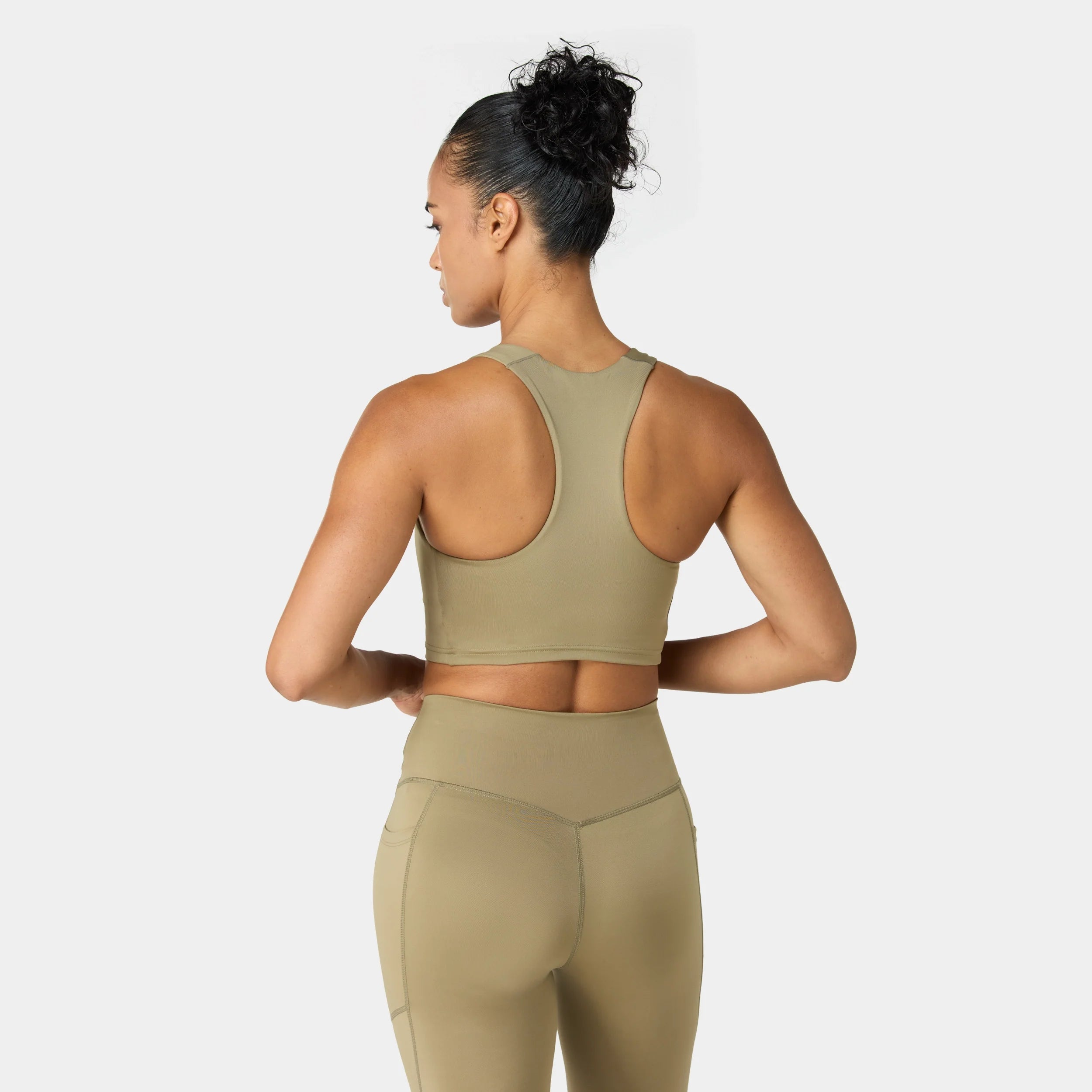 Womens Essential Racerback Brami Medium Impact Sports Bra