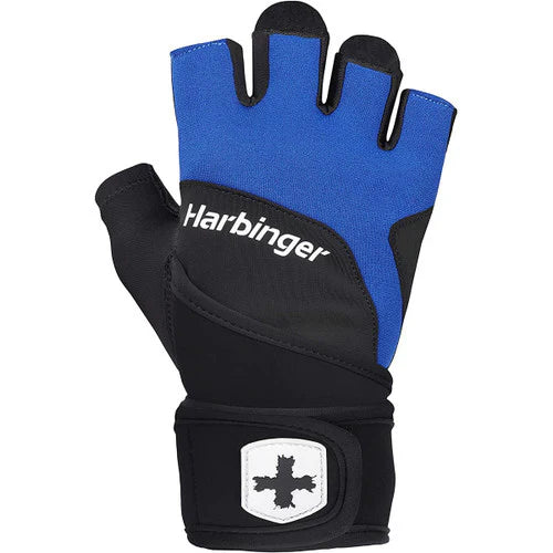Training Grip Wrist Wrap 2.0 Blue Fitness Gloves