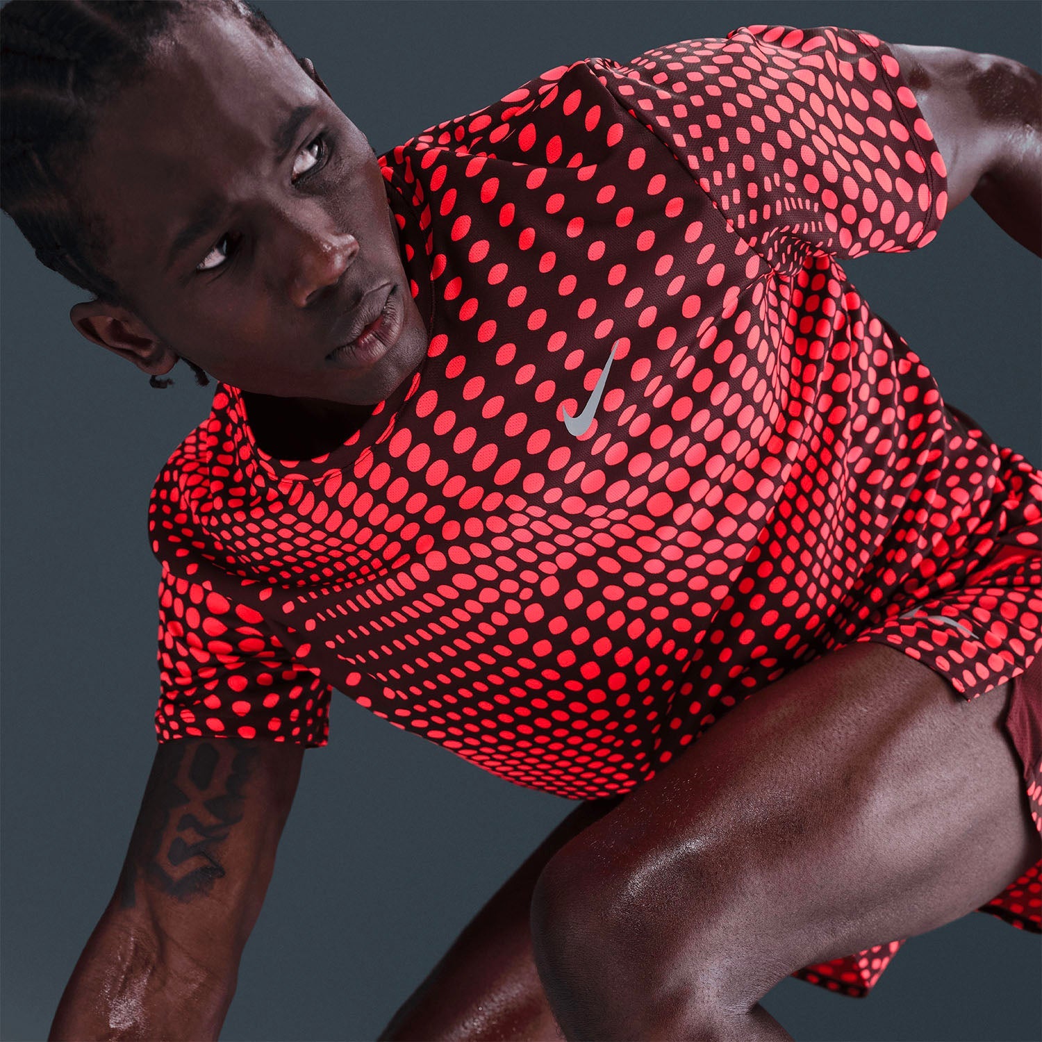 Mens Dri-Fit Breathe Miler Short Sleeve T-Shirt