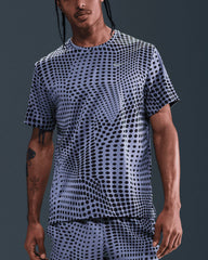 Mens Dri-Fit Printed Miler Short Sleeve T-Shirt