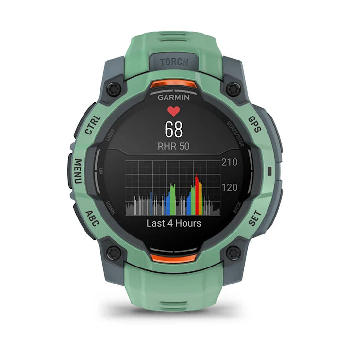 Instinct 3 Amoled Neo Tropic Bezel And Band Smatwatch
