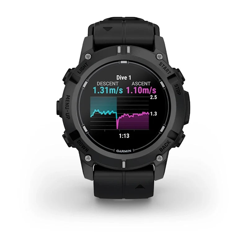 Descent G2 Black Silicon Band Dive Computer Smartwatch