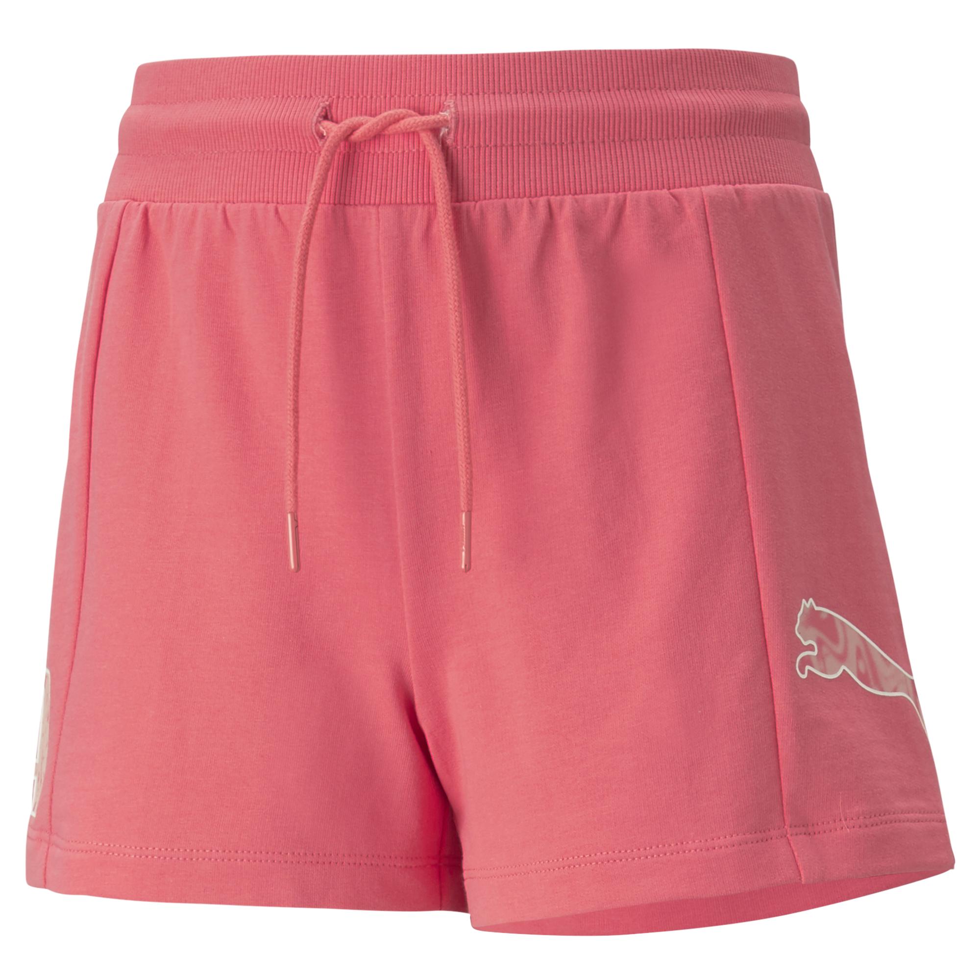 Girls Power Graphic Logo High Rise Shorts