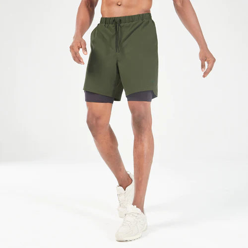 Mens Core 7 Inch 2 In 1 Wordmark Short