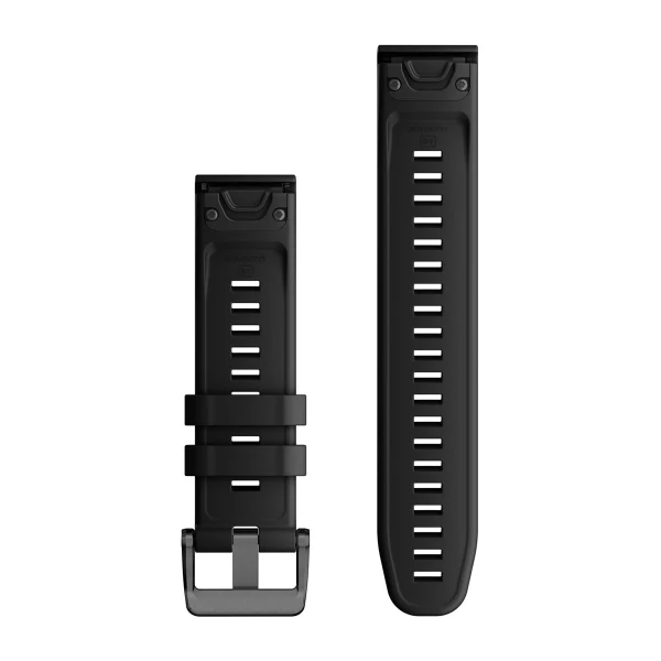 Quickfit 22 Watch Bands Black Silicone Band