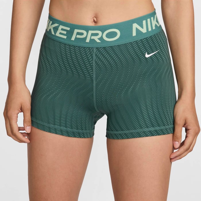 Womens Nike Pro Mid-Rise 3 inch All Over Printed Short tight