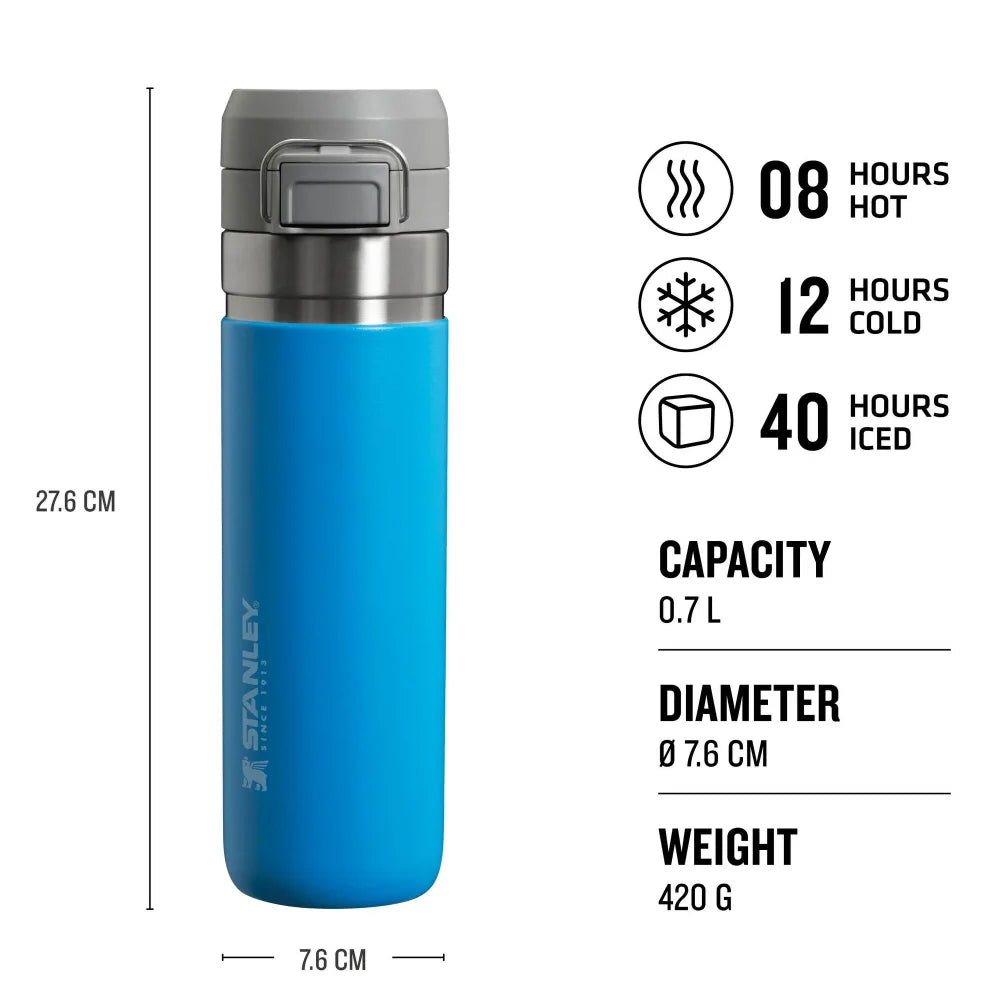 Quick Flip Go Azure 24 Ounce Water Bottle