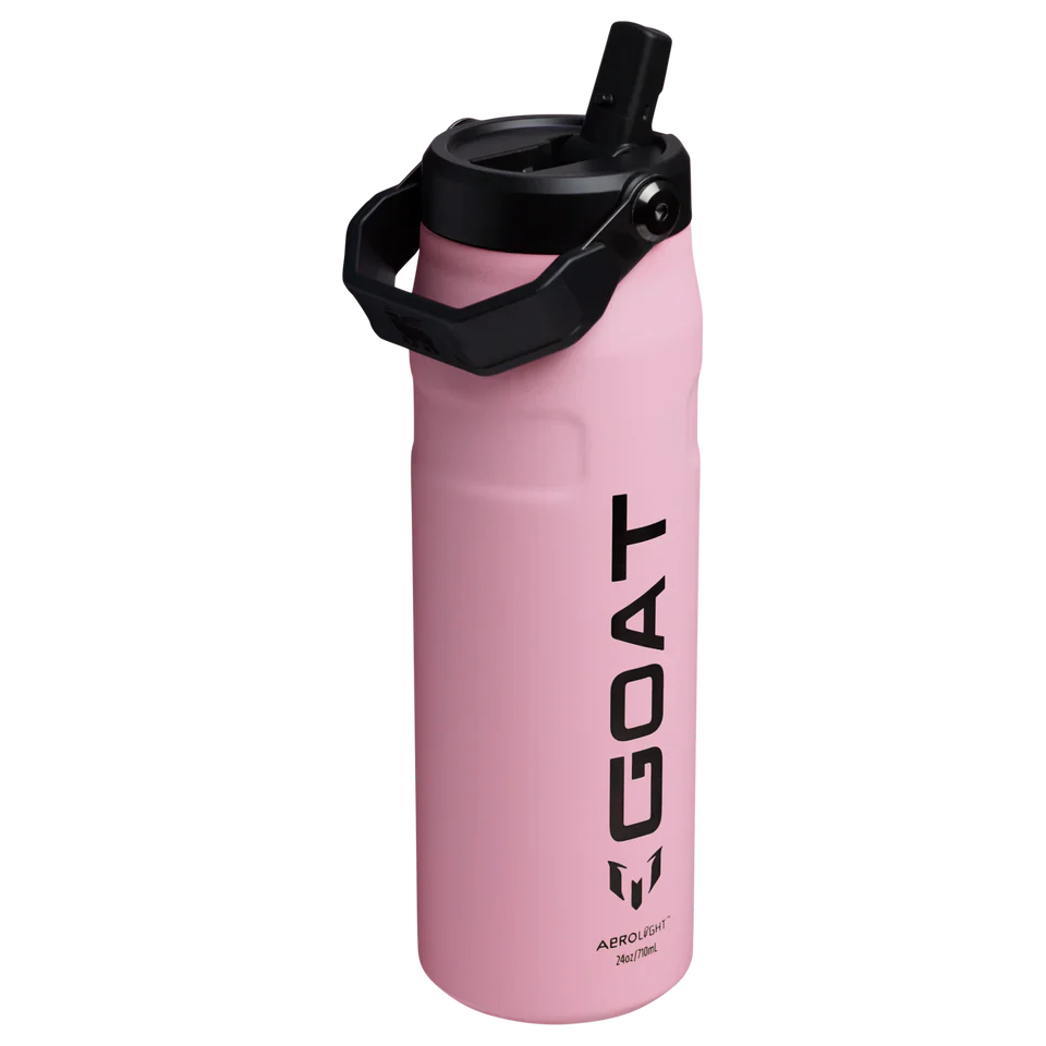 Messi x Iceflow Flip Straw 2.0 Goat Pink 24 Ounce Bottle
