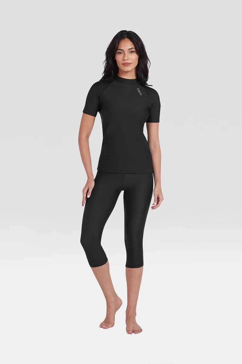 Womens Essentials Short Sleeve Rashguard