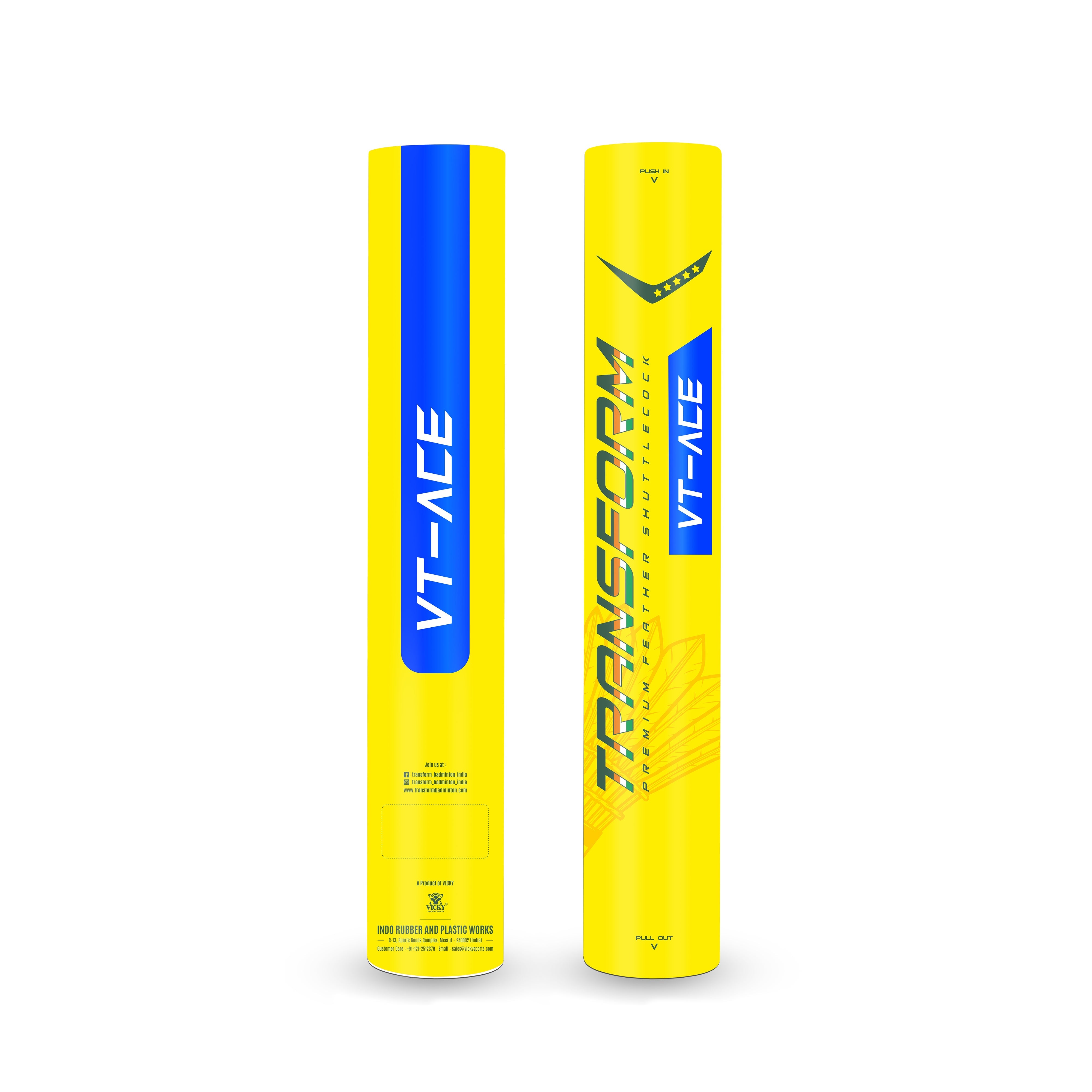VT-Ace Badminton White Feather Shuttlecock