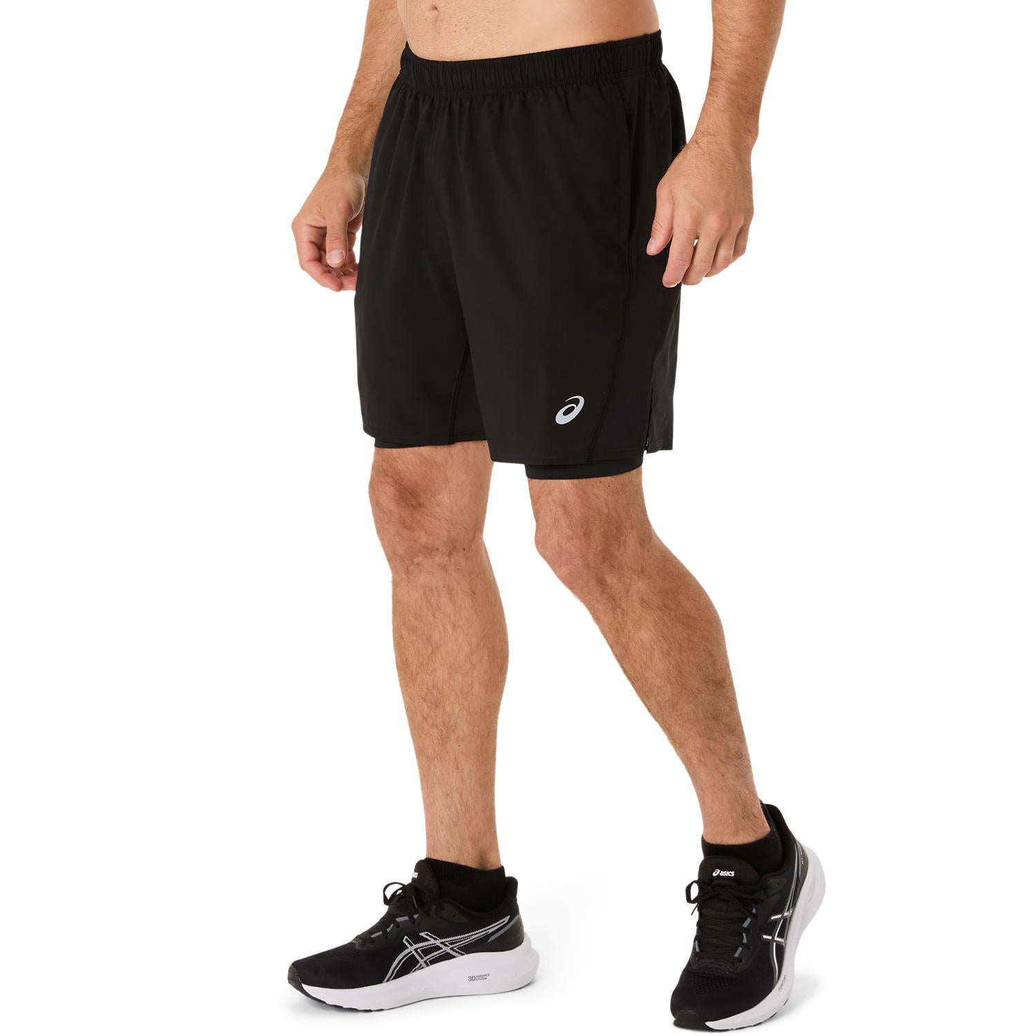 Mens Silver 2 in 1 7 Inch Short