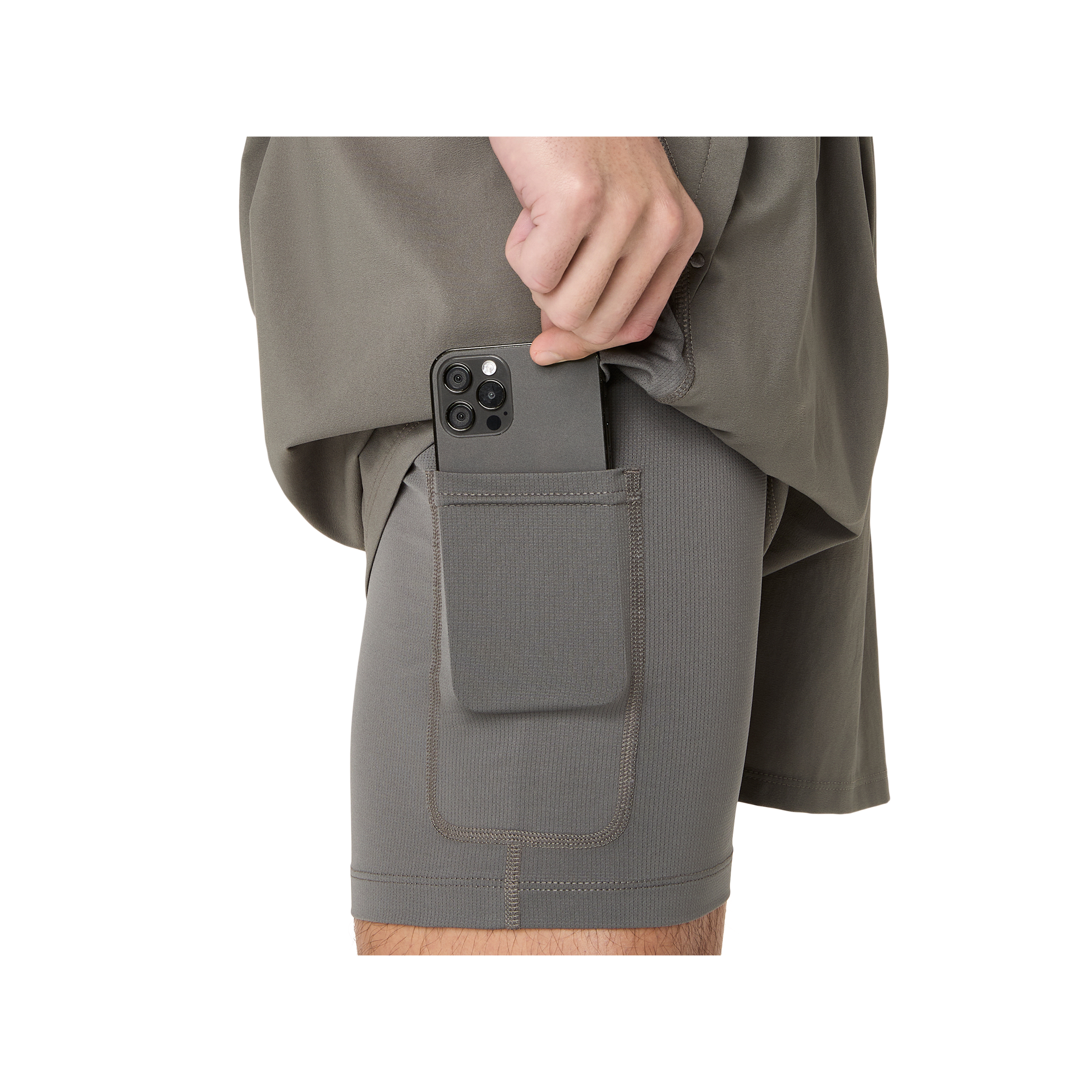 Mens Road 2in 1 7 Inch Short