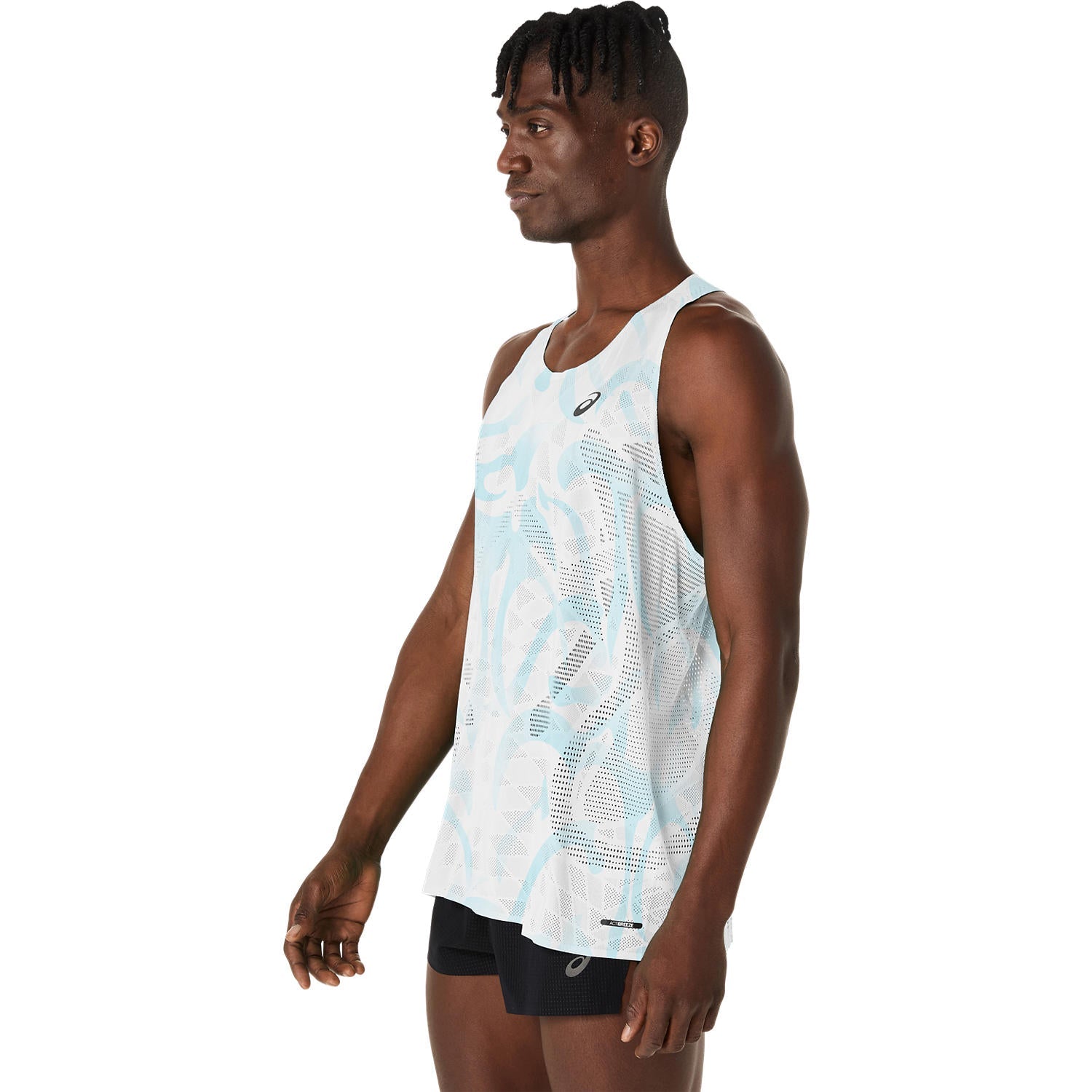 Mens MetaRun Printed Singlet