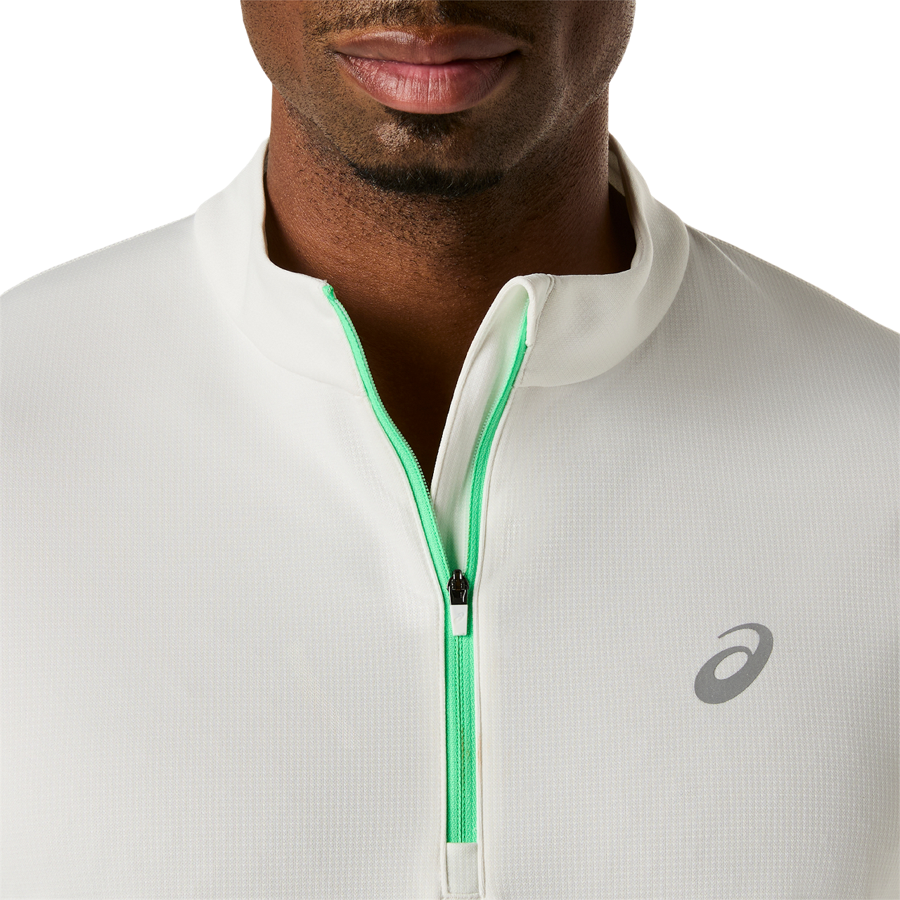 قميص رجالي بأكمام طويلة وفتحة نصفية