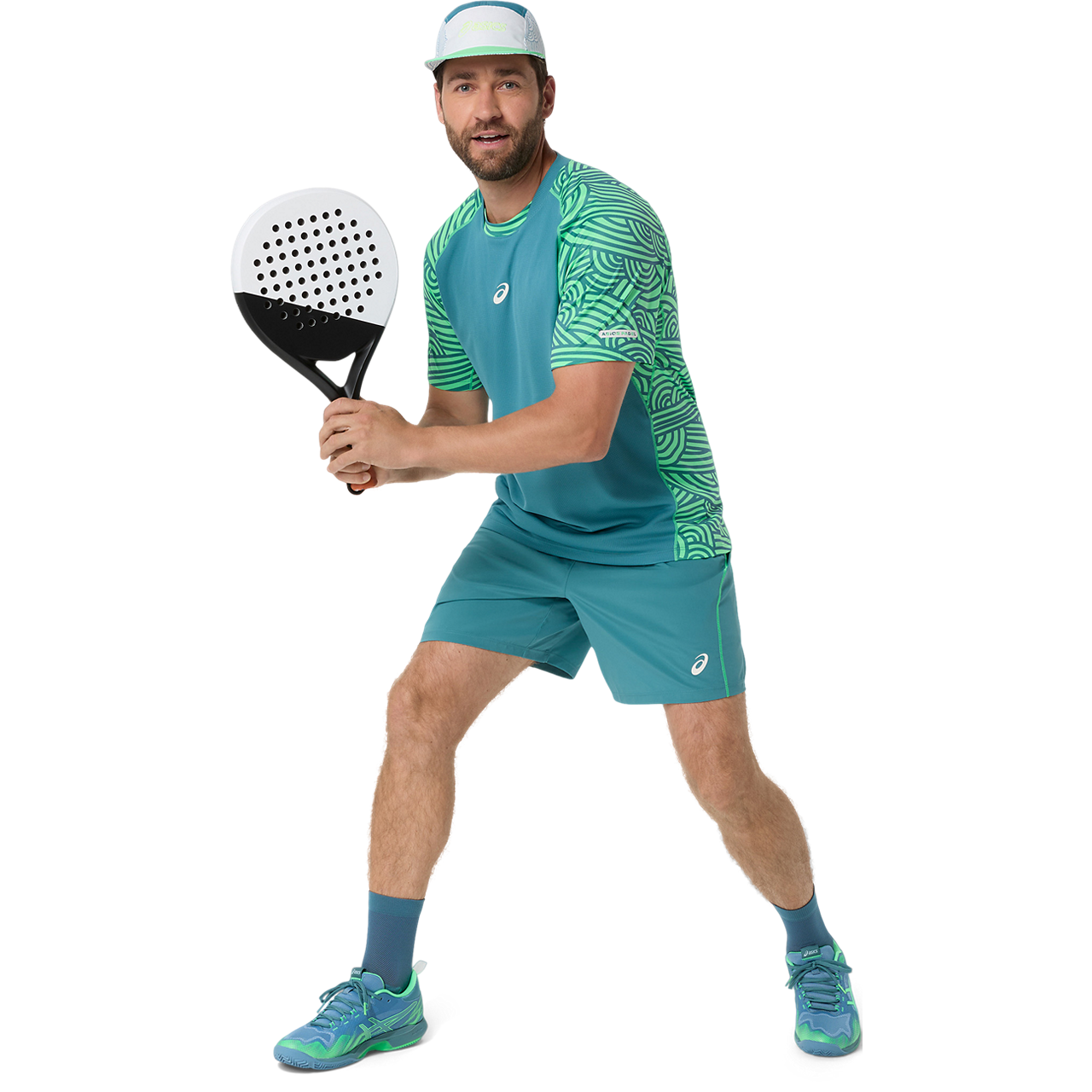 Mens Padel Court All Over Printed Short Sleeve T-Shirt