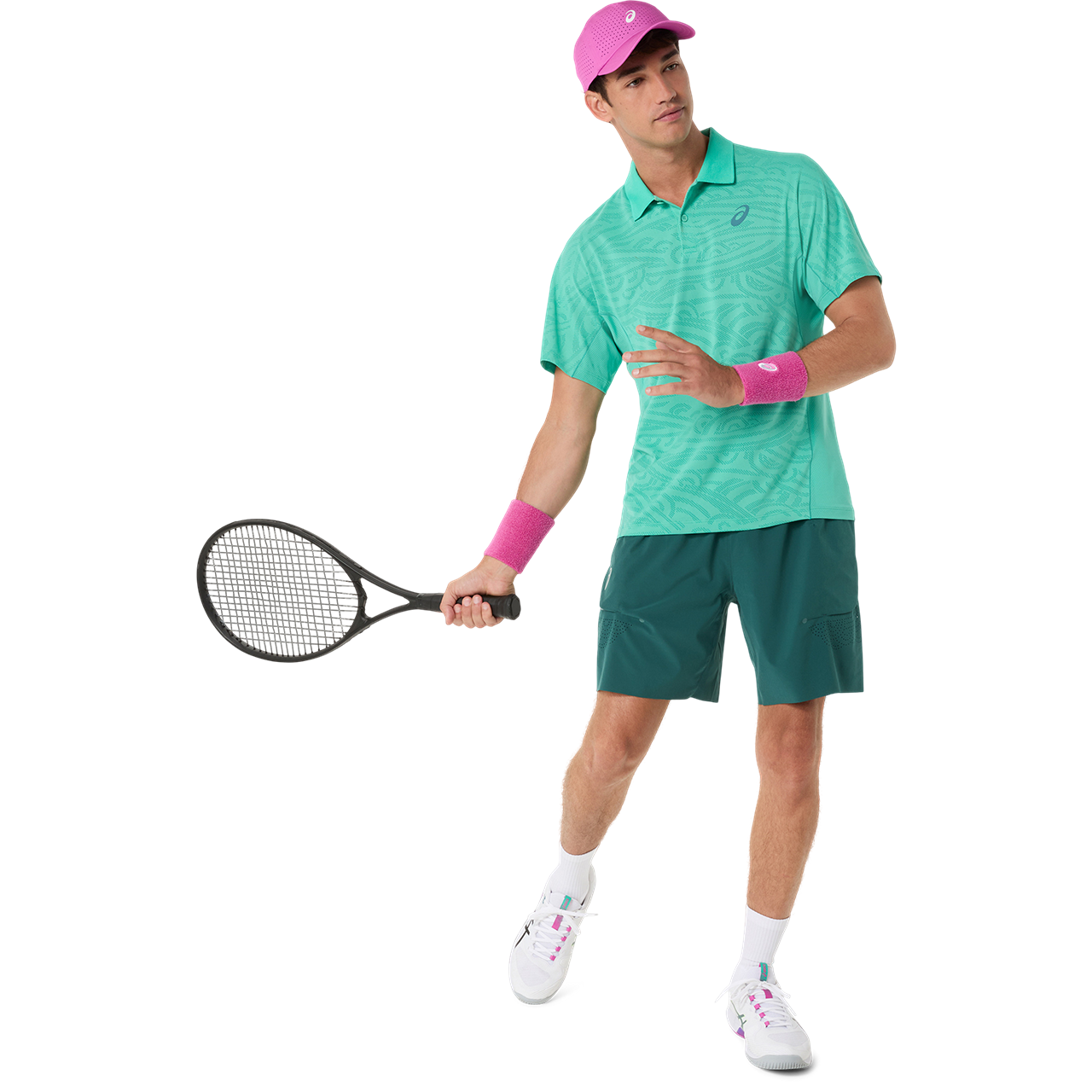 Mens Tennis Match Jacquard Polo