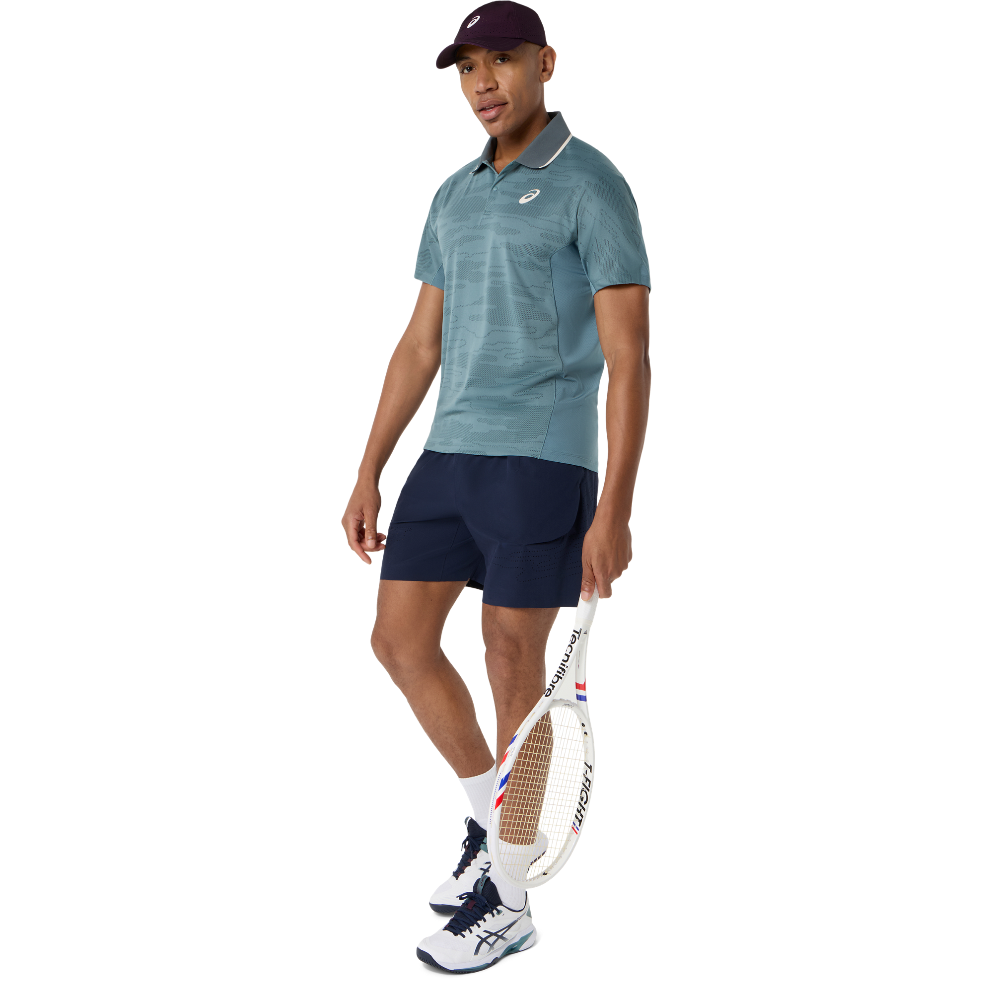 Mens Match Jacquard Polo