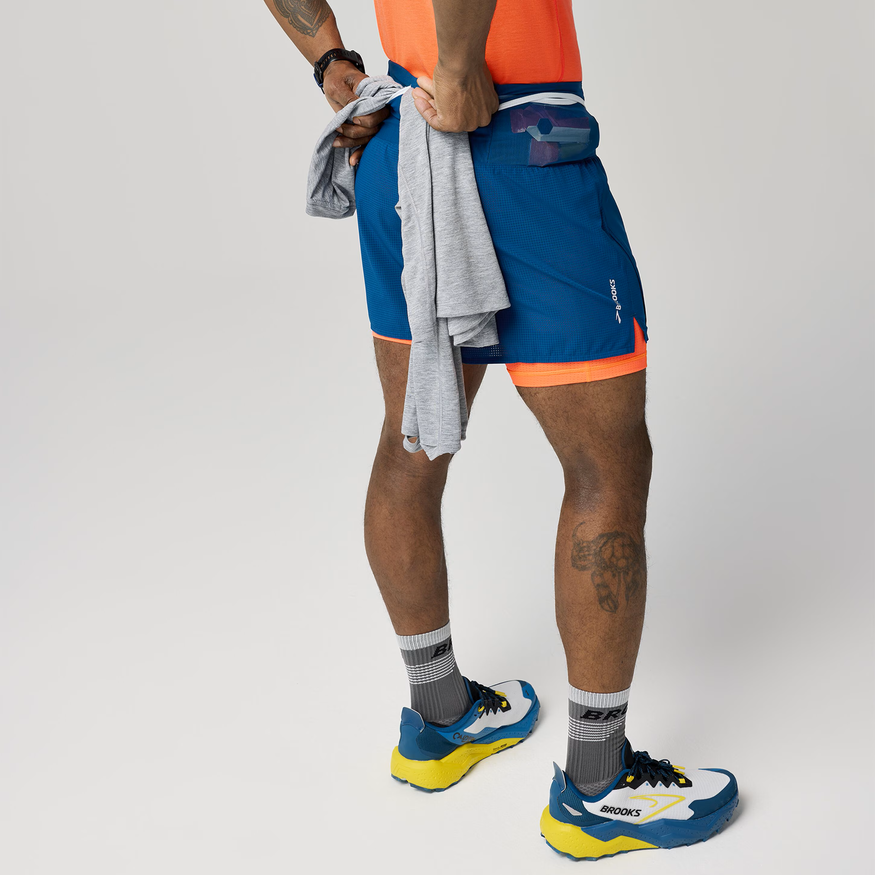 Mens High Point 5 inch 2 in 1 Short