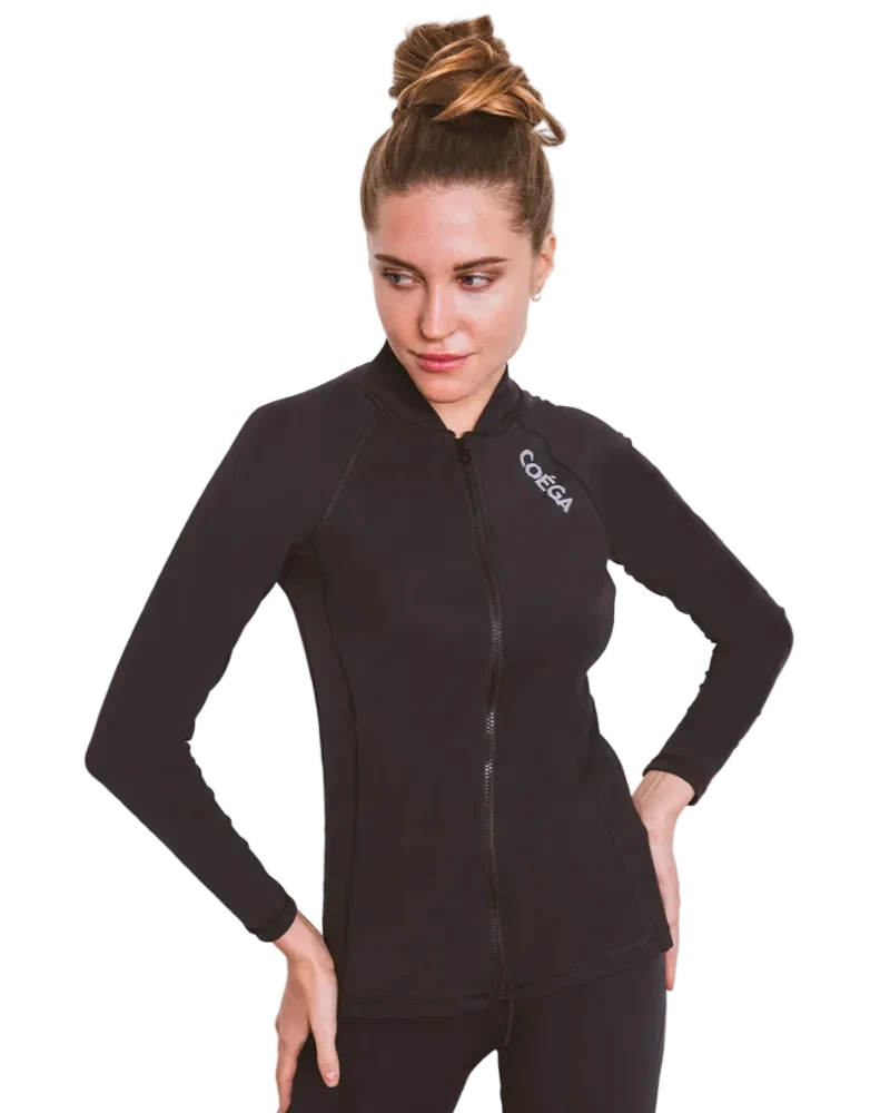 Womens Long Sleeve Full Zip Rashguard