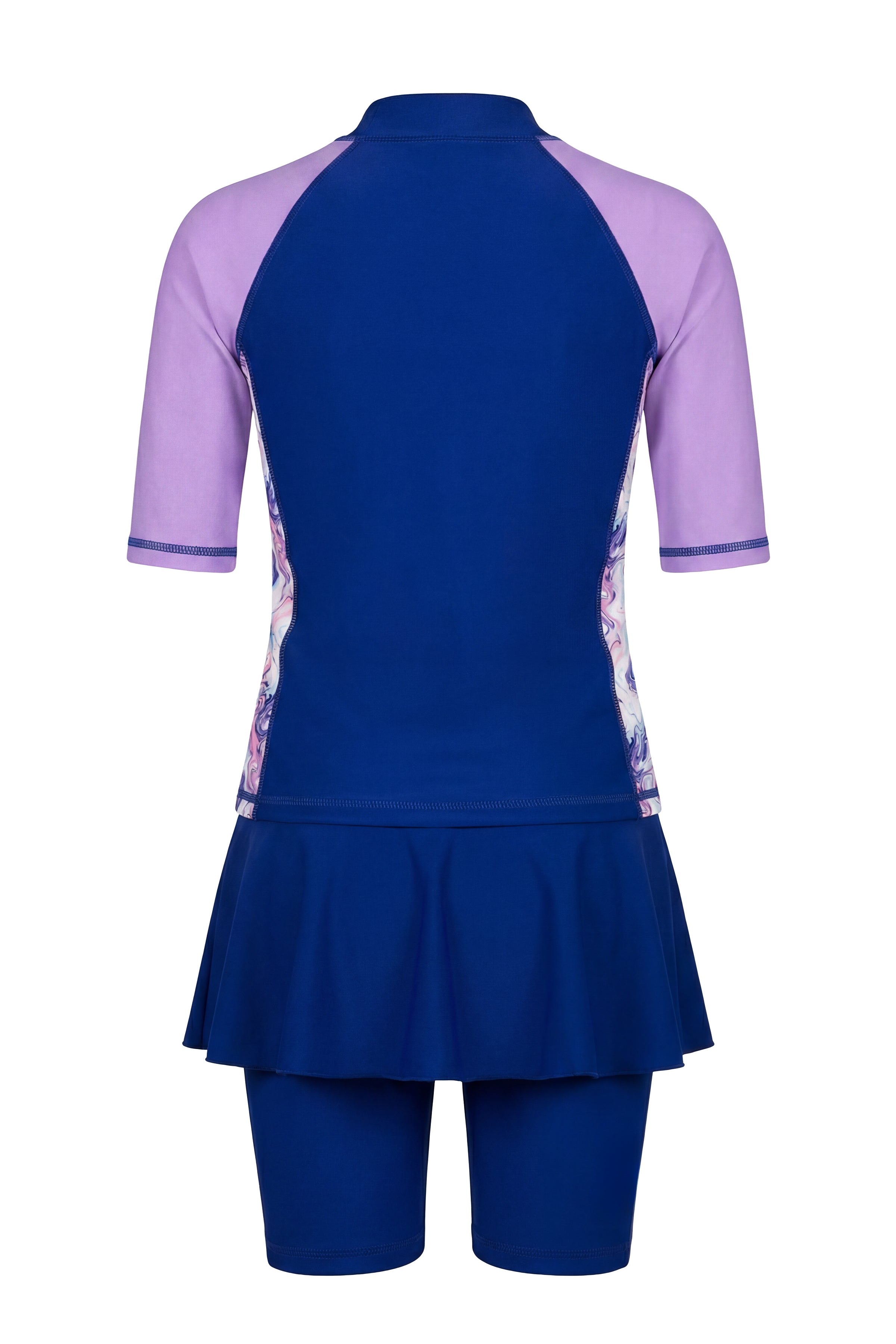 Girls Marble 2 Pc Skirt Swimset