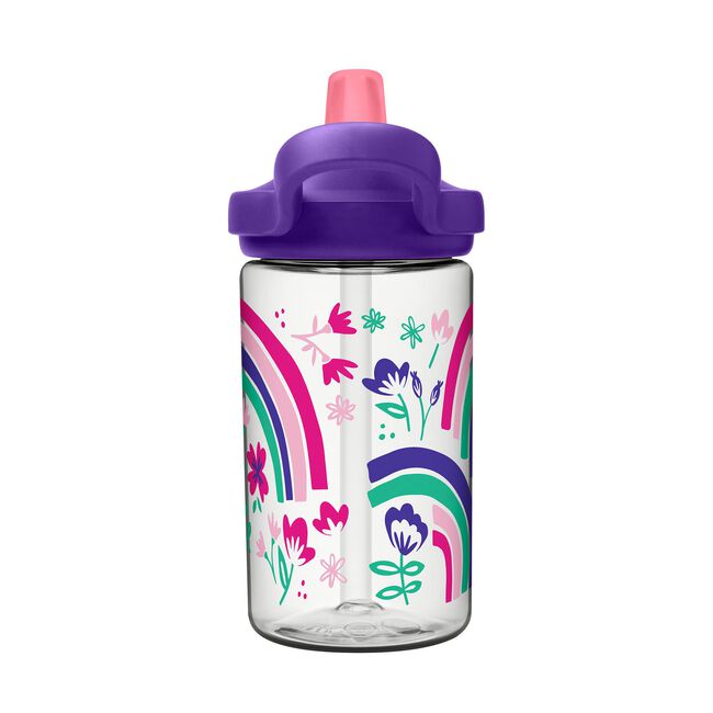 Eddy+ 14 Ounce Rainbow Floral Kids Water Bottle