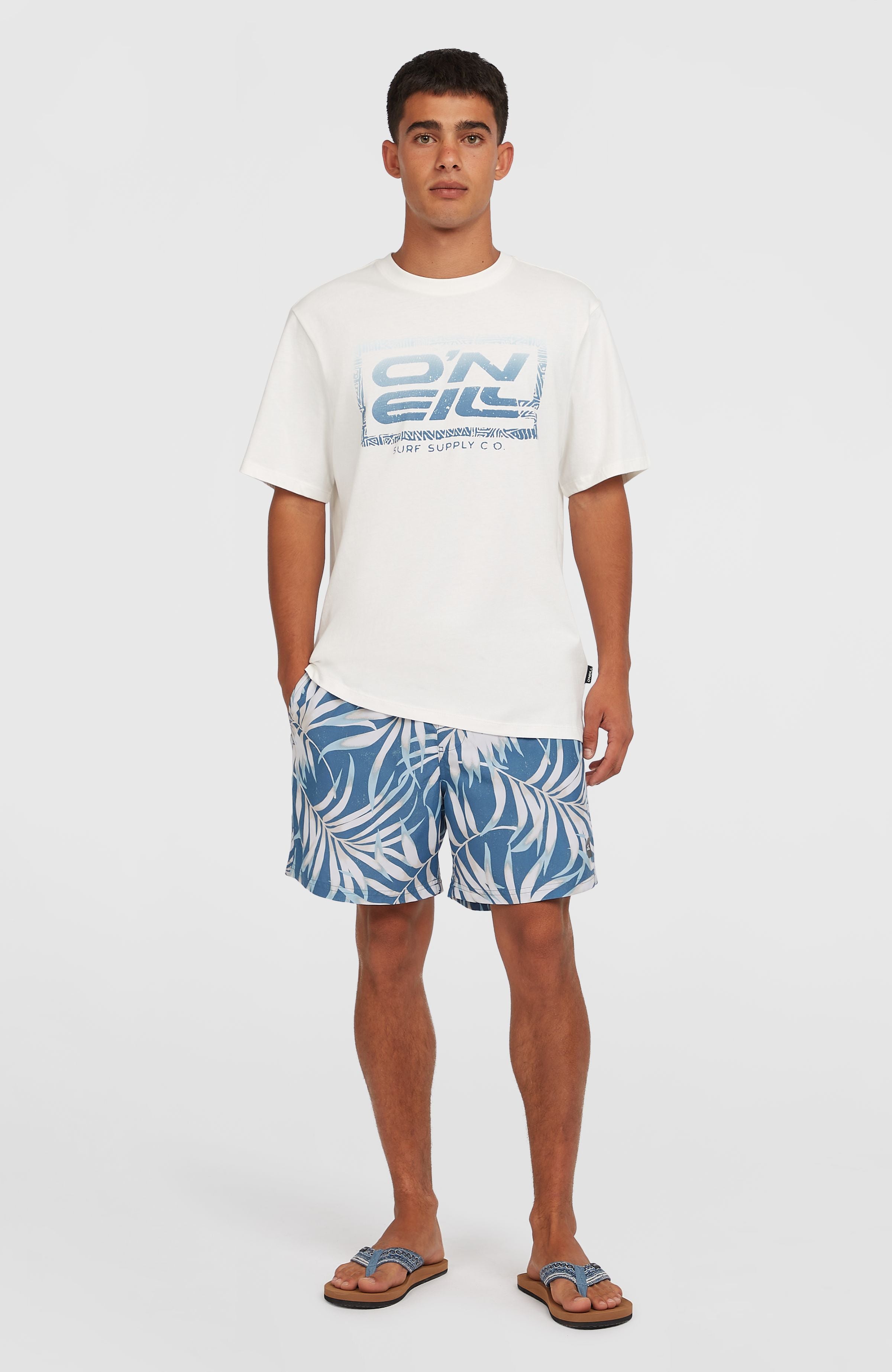 Mens Cali Floral 16 inch Swim Shorts