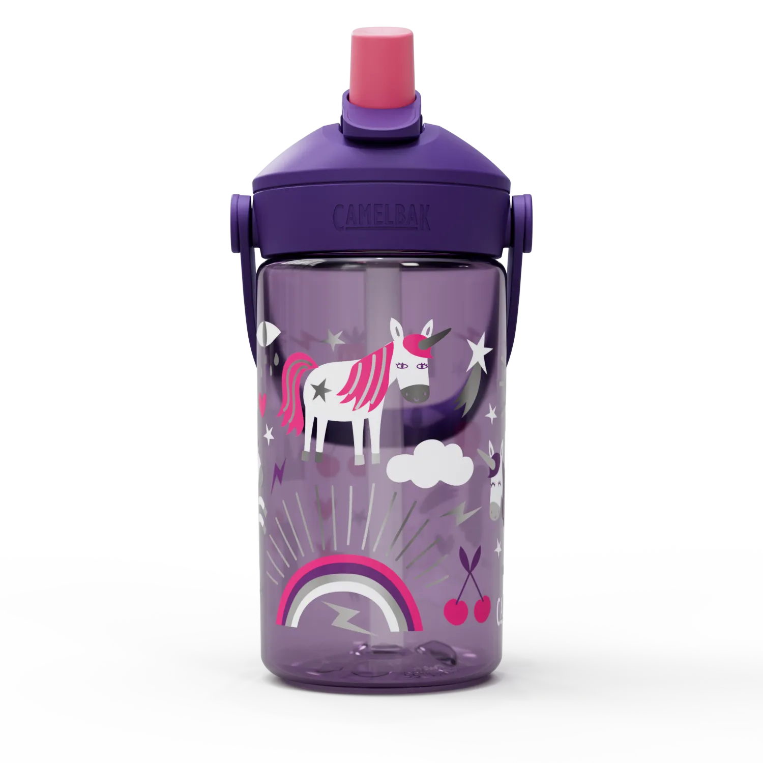 Thrive Flip Straw Unicorn Party Kids 14 Ounce Water Bottle