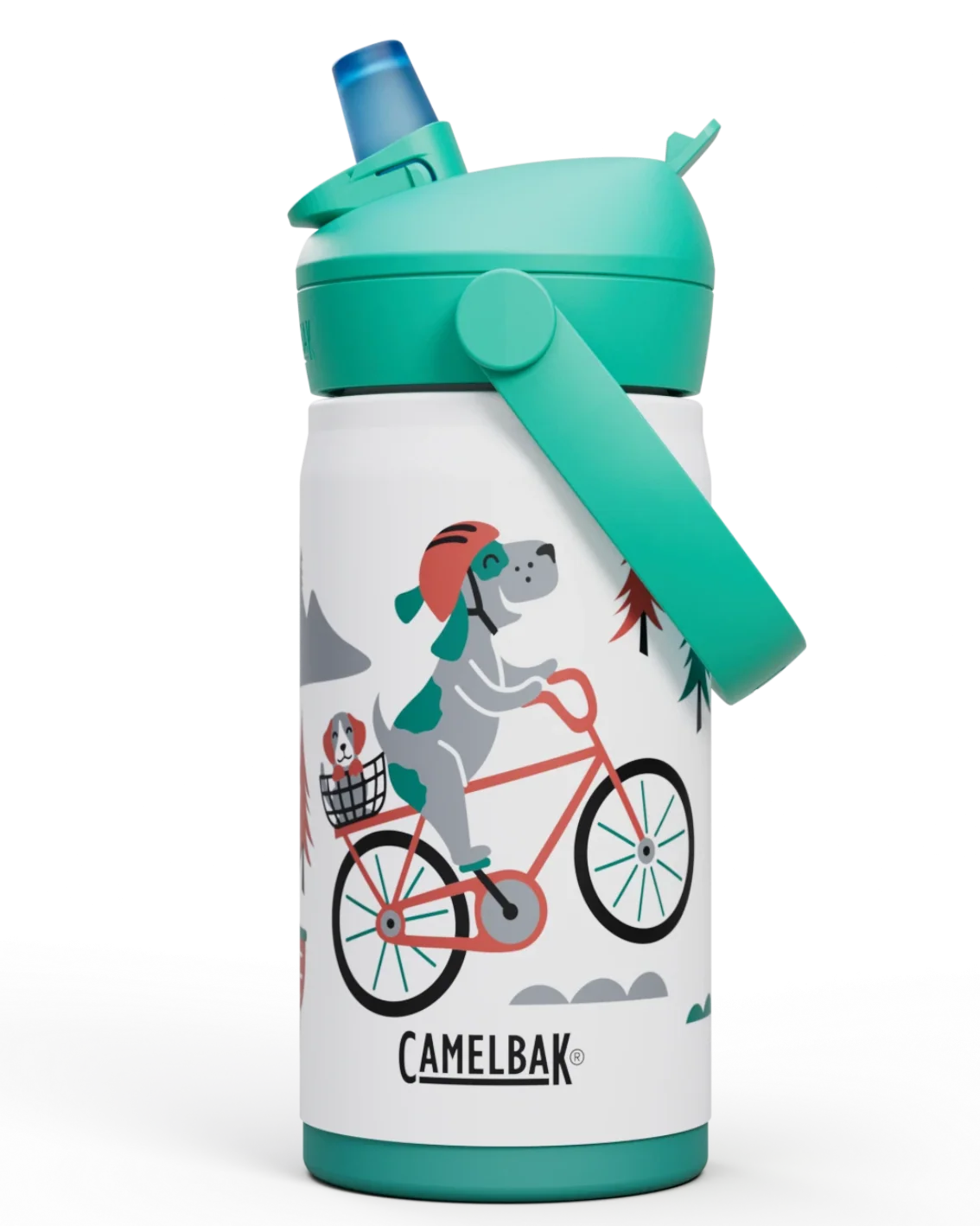 Thrive Flip Straw Kids VSS 12oz, Biking Dogs