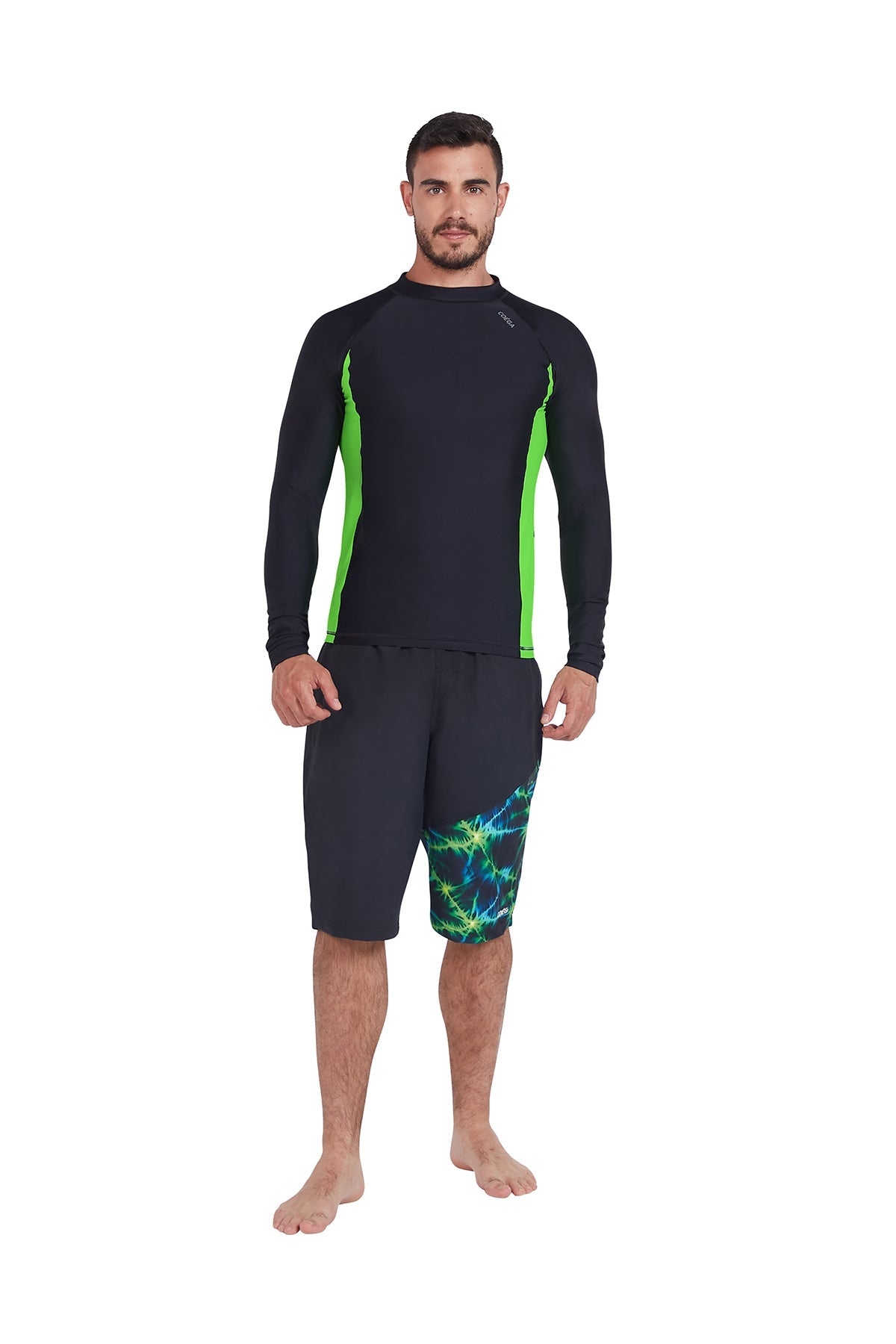 Mens Tie Dye Swim Capris