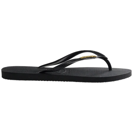 Womens Slim Logo Metallic Flip Flop