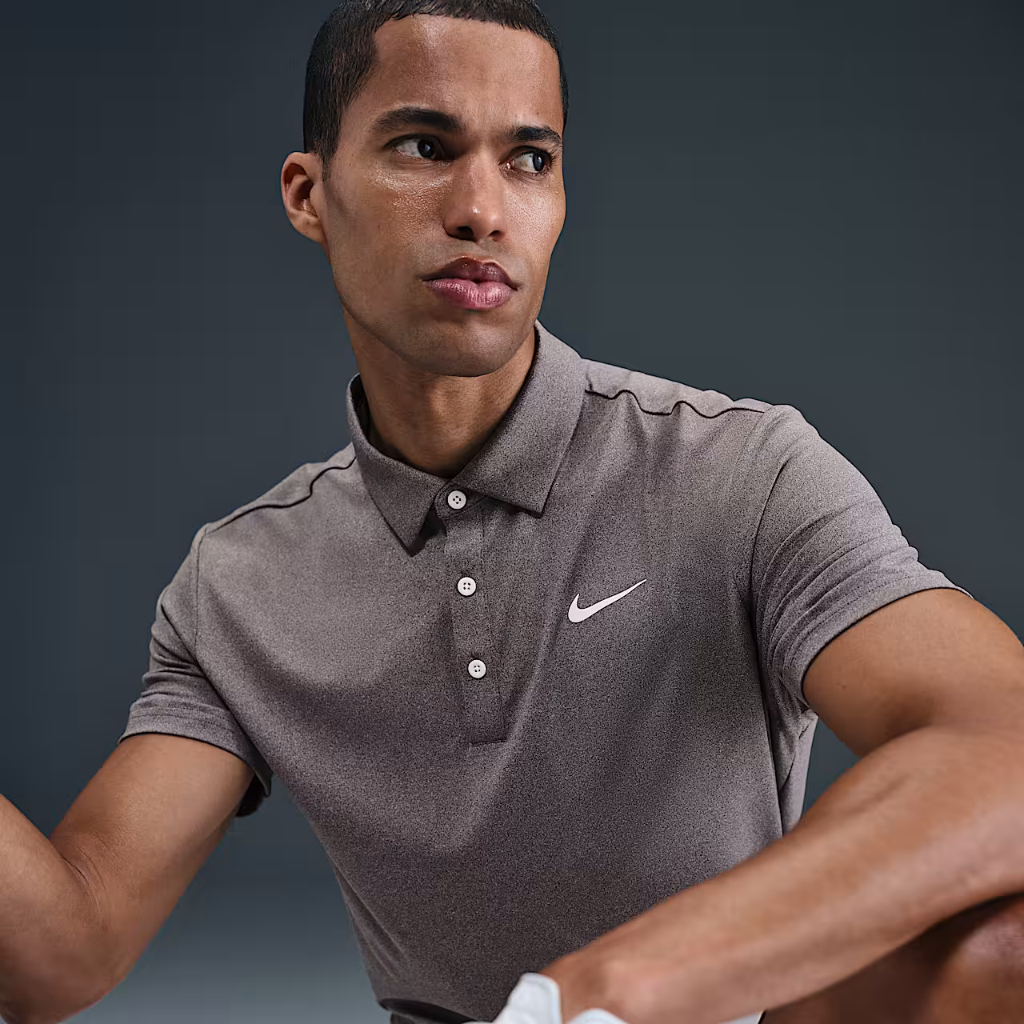 Mens Dri-Fit Tour Heather Golf Polo