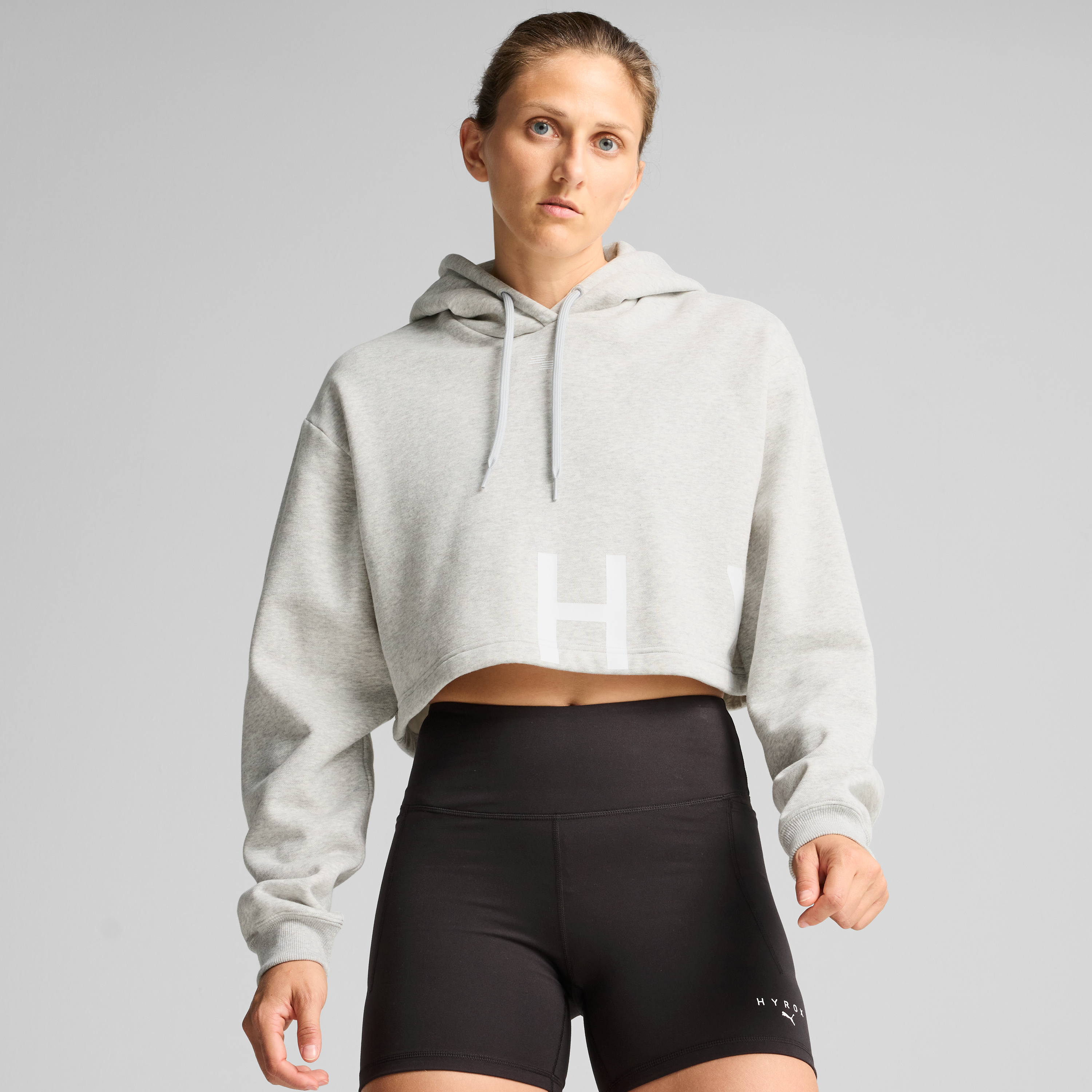 Womens Hyrox Fleece Crop Hoodie