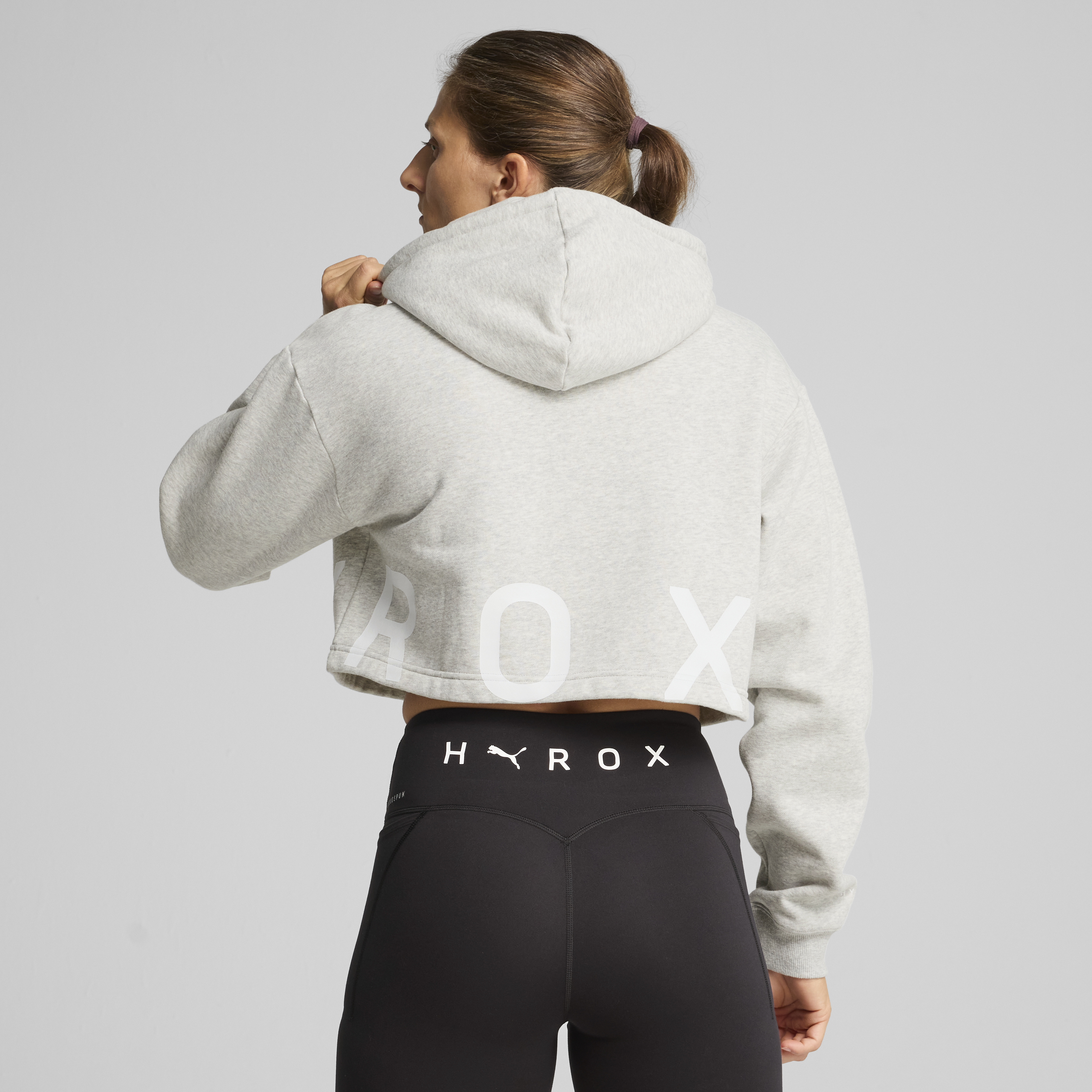 Womens Hyrox Fleece Crop Hoodie