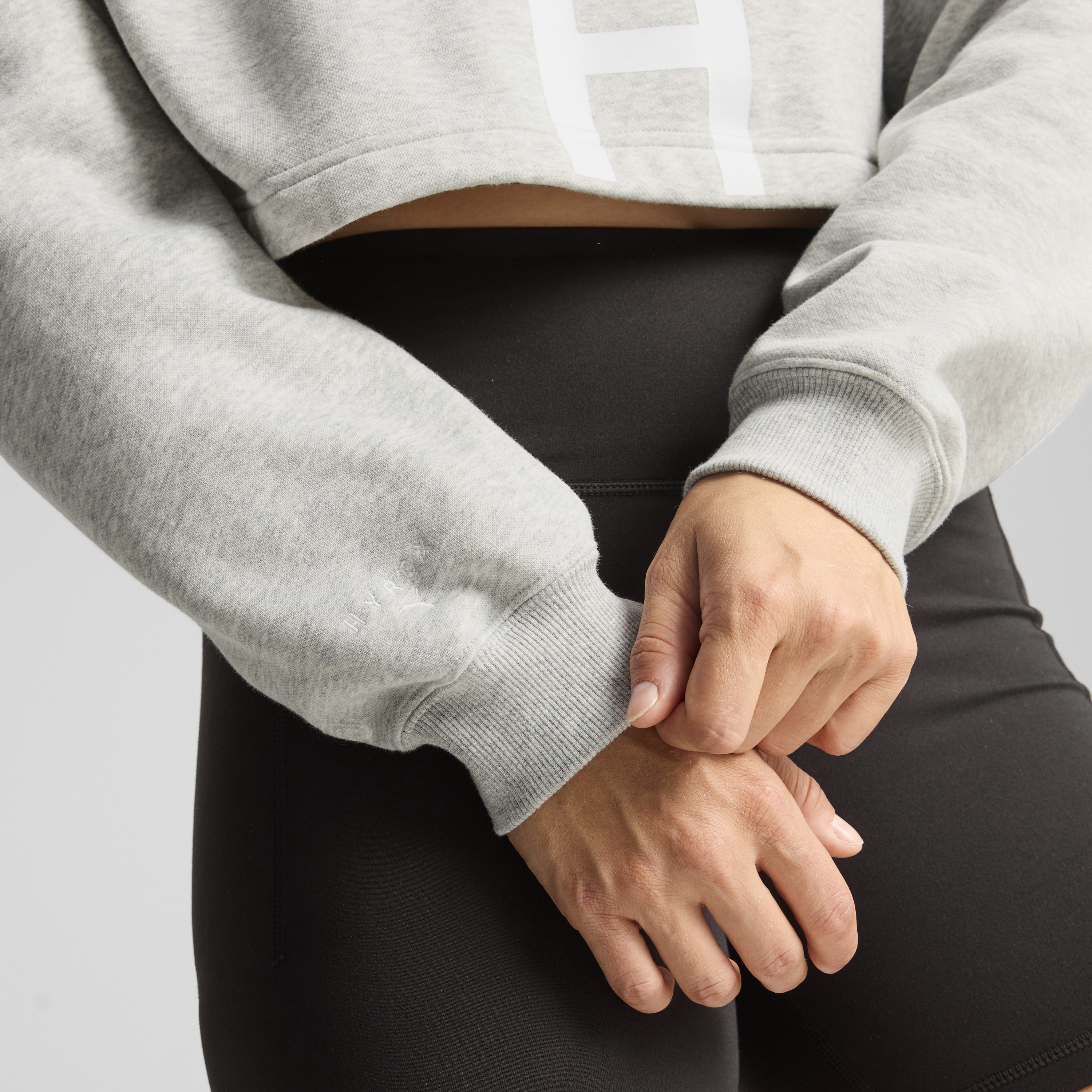 Womens Hyrox Fleece Crop Hoodie