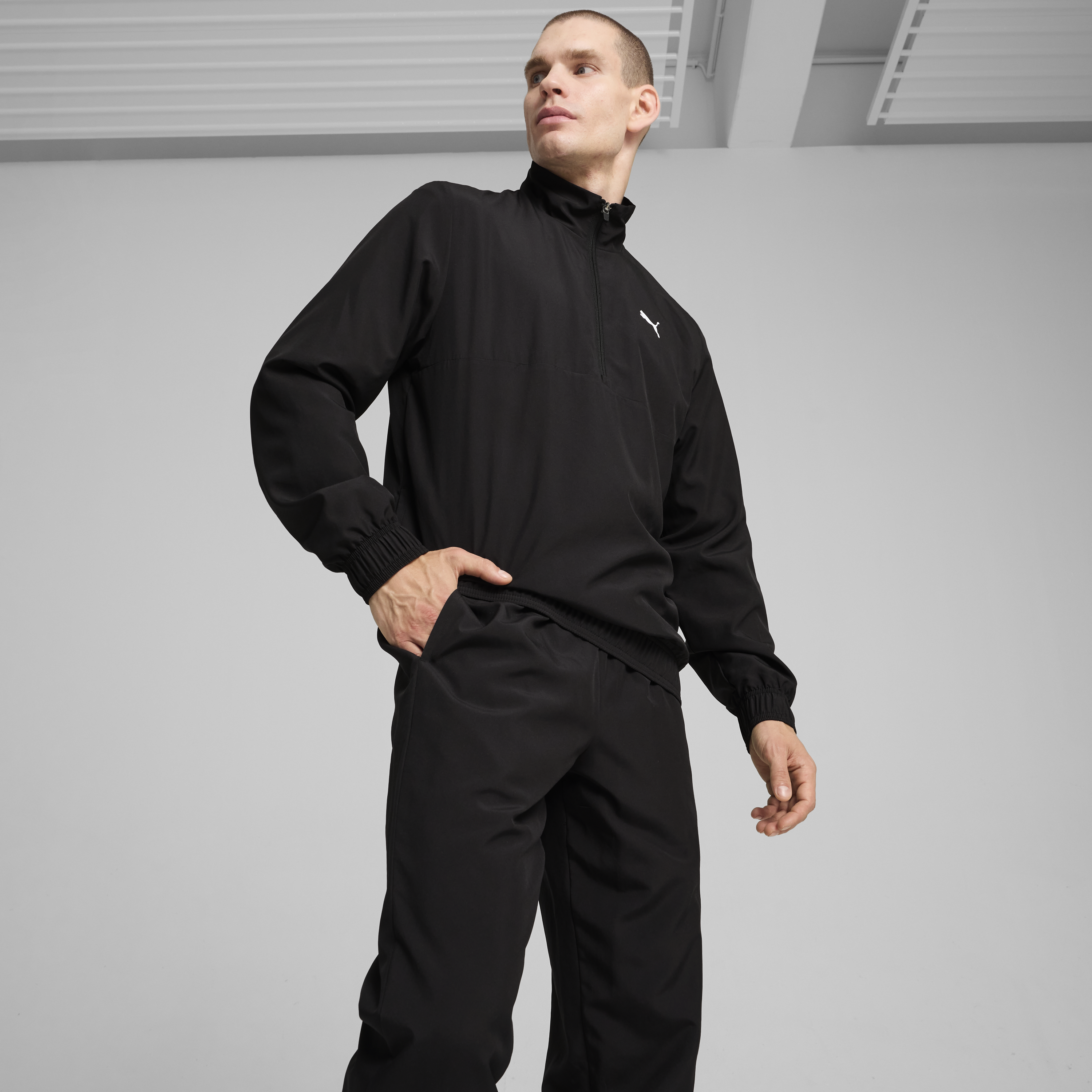 Mens Woven Half Zip Tracksuit