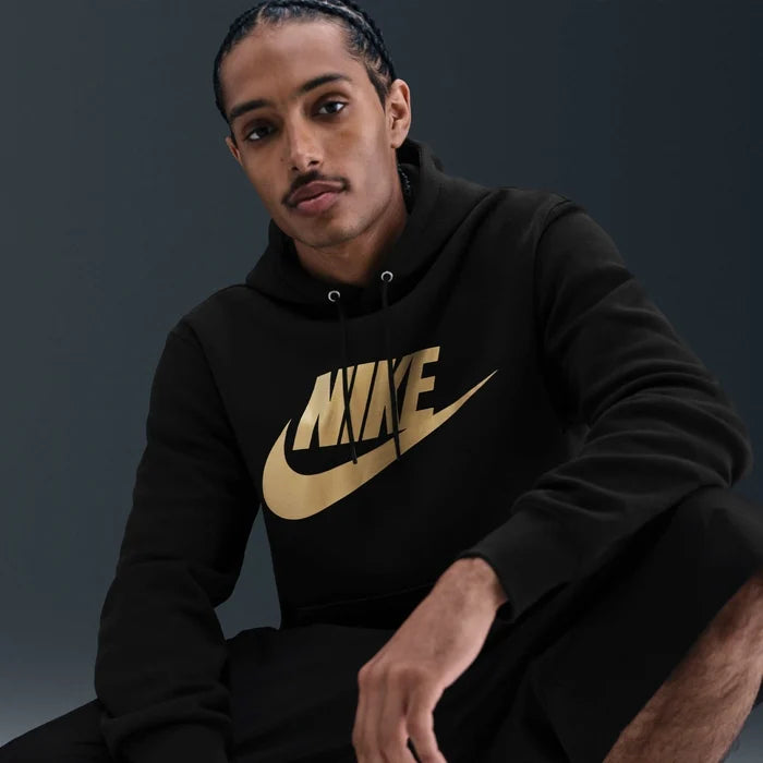 Mens Sportswear Club Metallic Graphic Pullover Hoodie