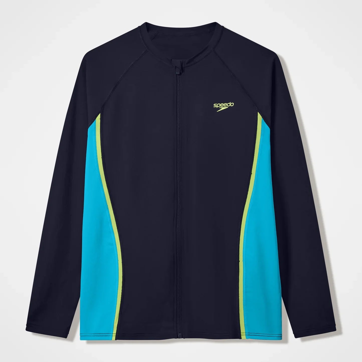 Mens Long Sleeve Hyperboom Splice Zip Rash Guard