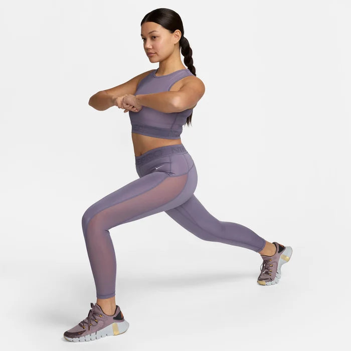 Womens Nike Pro Mid-Rise 7/8 Mesh Tights
