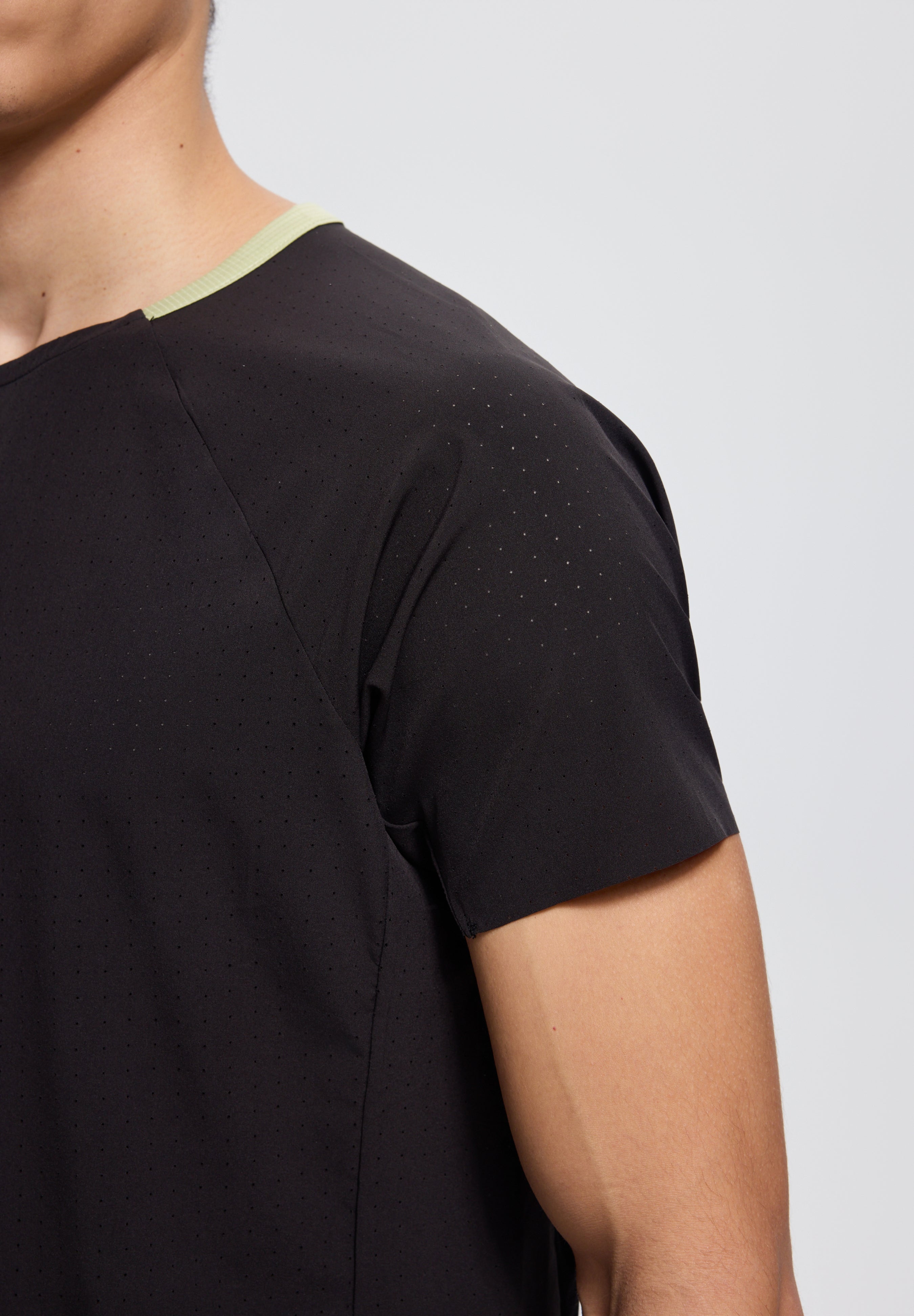 Mens Mustis Lightweight Lasercut Short Sleeve T-Shirt